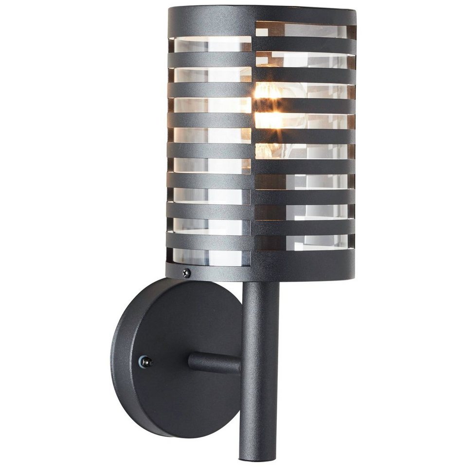 Edelstahl/Kunststoff, Venlo LED Brilliant schwarz Lampe, 1x Venlo, A Außenwandleuchte matt, Außen-Wandleuchte