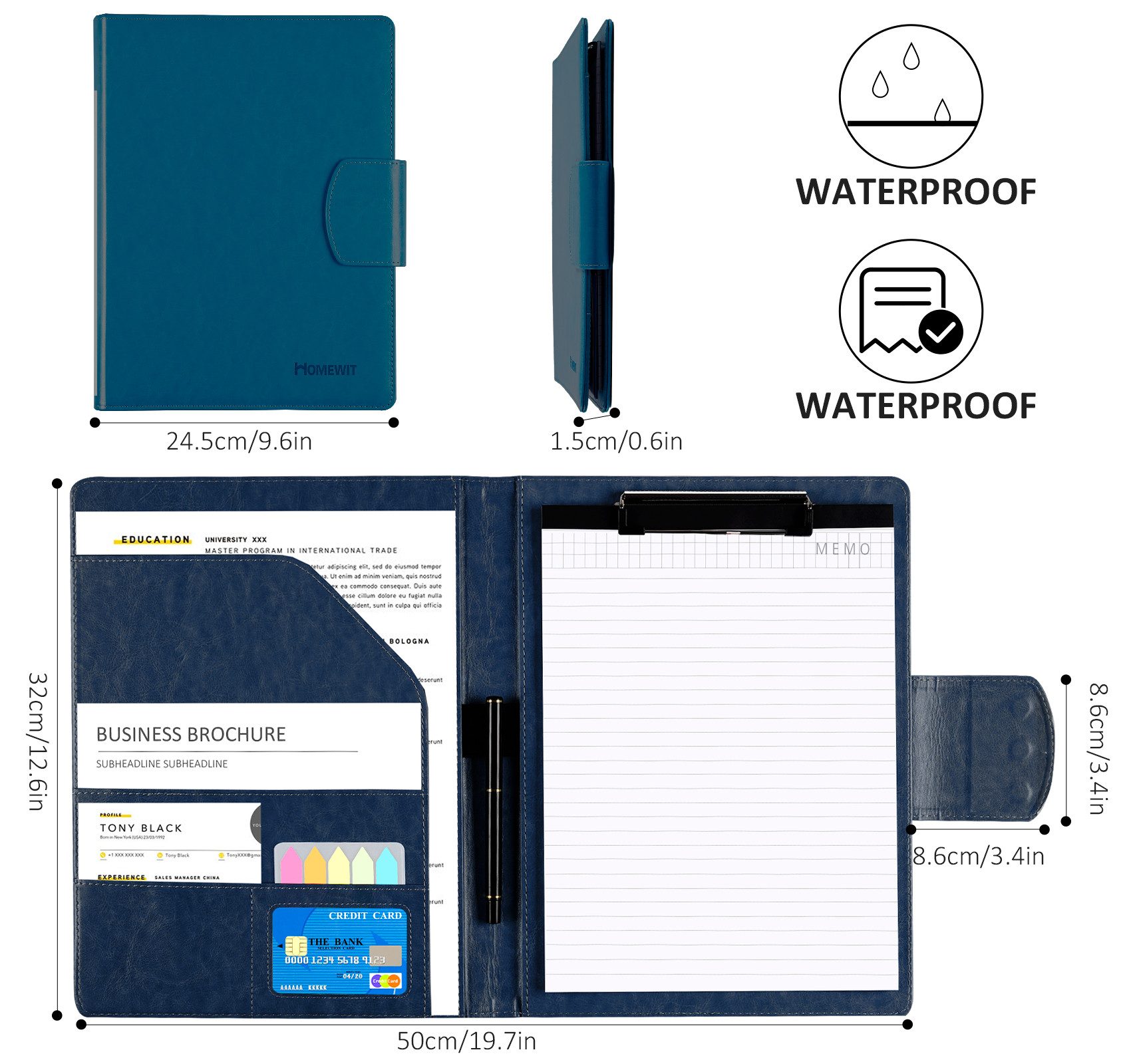 ElitVita Konferenzmappe Schreibmappe A4, Leder, mit Magnetverschluss Papier günstig online kaufen