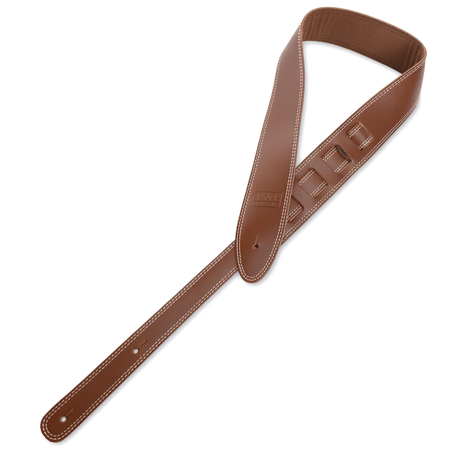 keepdrum Gitarrengurt keepdrum Gitarrengurt aus Echt-Leder Braun mit Doppelnaht, Gitarrengurt aus echtem Rindsleder