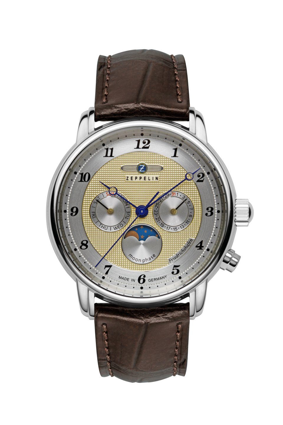 ZEPPELIN Quarzuhr Zeppelin Herrenuhr Modell: 8536-5 mit Gold/Silberfarbenem Zifferblatt
