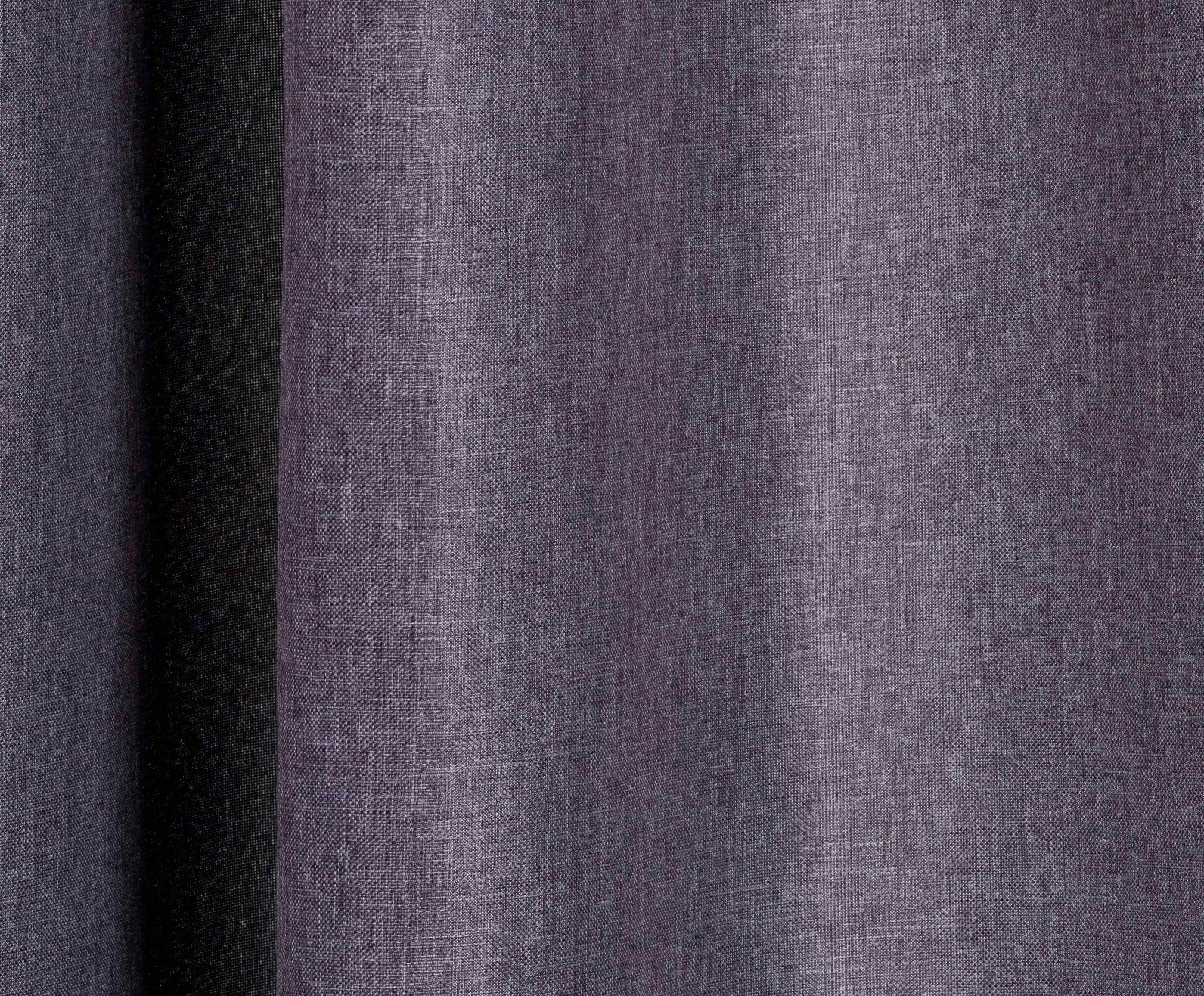 Vorhang Linus Ösen St), 245x140, Gözze, Uni HxB: (1 Panamagewebe grau abdunkelnd, Ösenschal