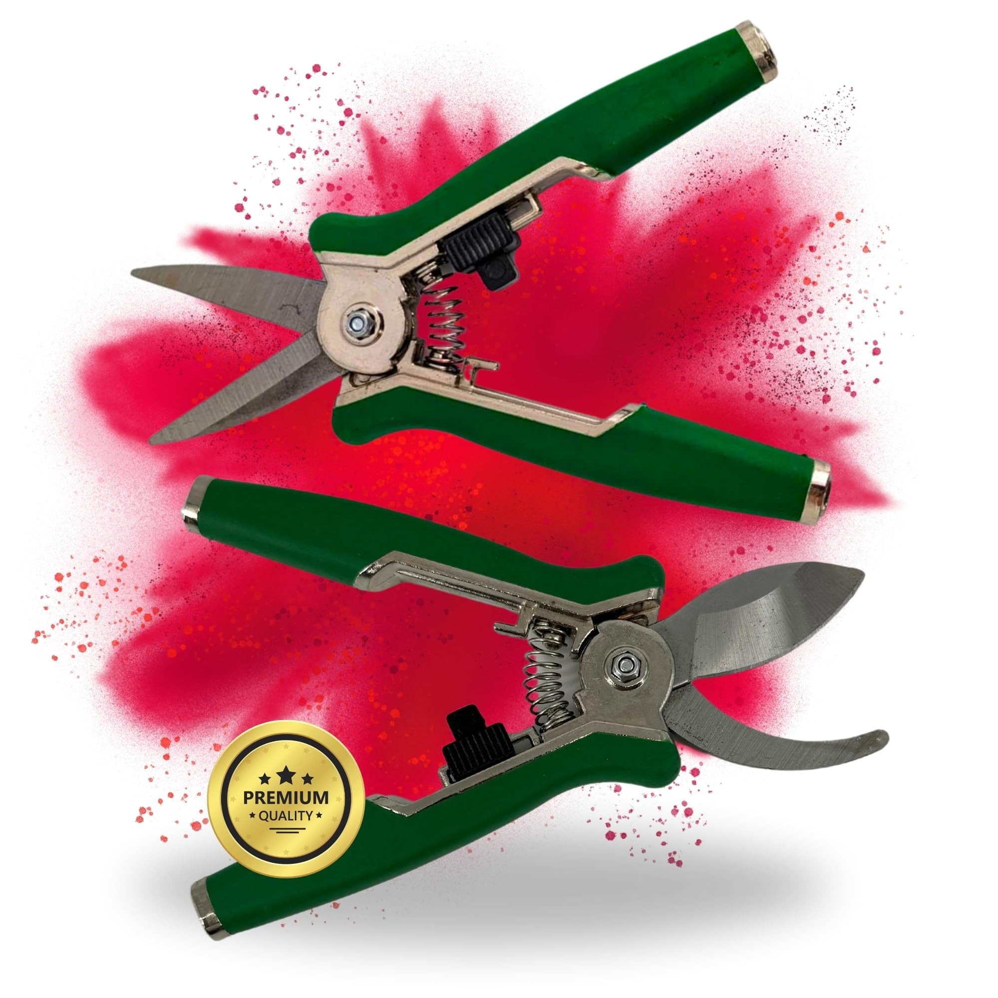 TronicXL Gartenschere Grow Ernteschere Trimmer Schere Set für Growbox Erntehelfer Zubehör, (2-tlg), für Zelt Grower ernten Ernte Trimmer