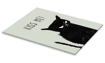 Posterlounge Acrylglasbild Amy and Kurt, Kiss me cat, Illustration