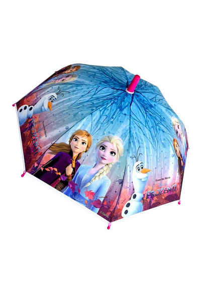 Disney Frozen Stockregenschirm Die Eiskönigin Anna und Elsa Kinder Mädchen Stock-Schirm Kuppelschirm