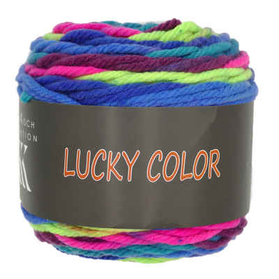 Online Garne KKK Lucky Color 200g dicke bunte Wolle zum Stricken und Häkeln Häkelwolle, 100,00 m (Strickwolle, Strickgarn, Handstrickgarn mit Farbverlauf, Farbverlaufswolle), trocknergeeignet