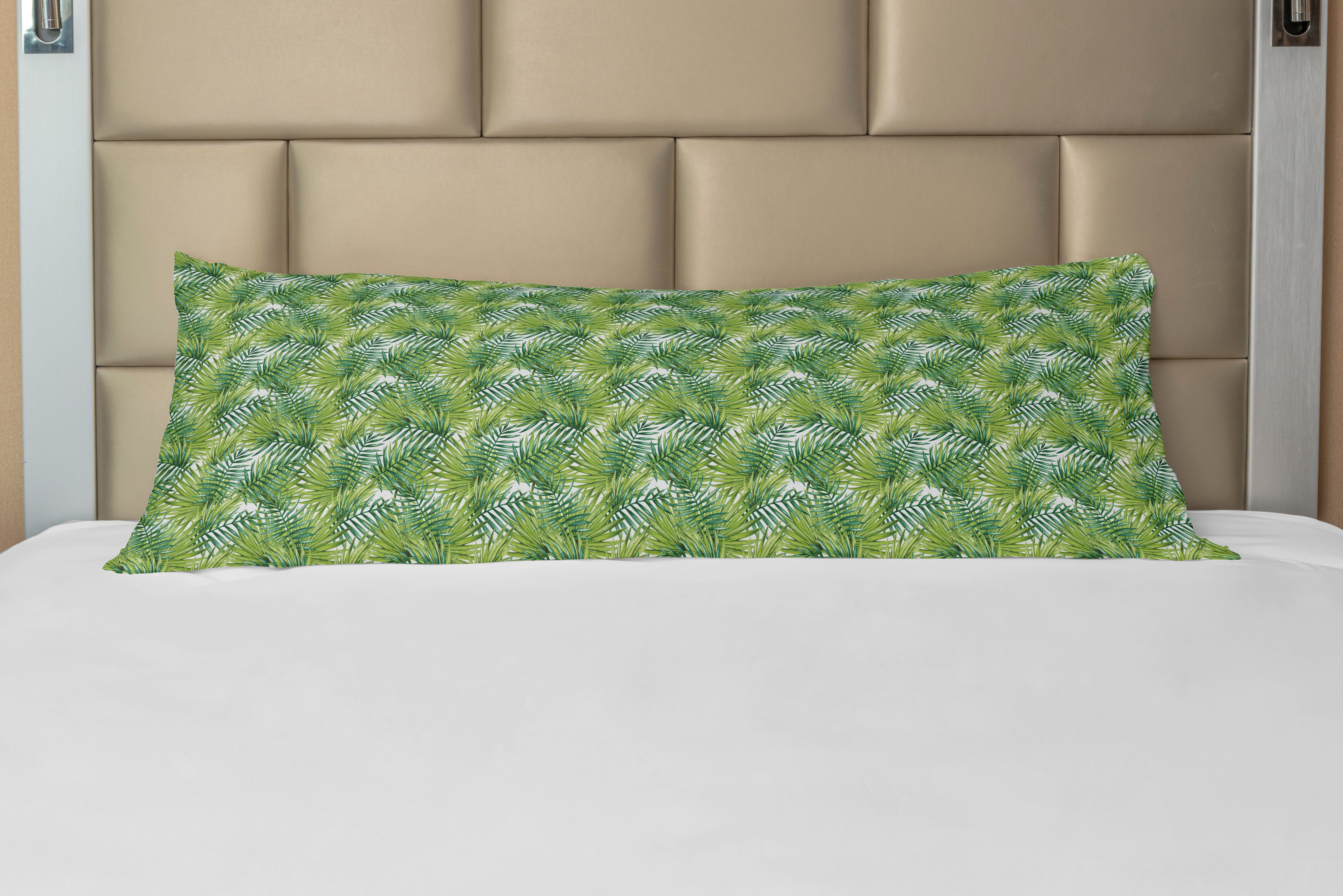 Deko-Akzent Seitenschläferkissenbezug Langer Abakuhaus, Natürliche Illustration Pflanze Kissenbezug, Bunte