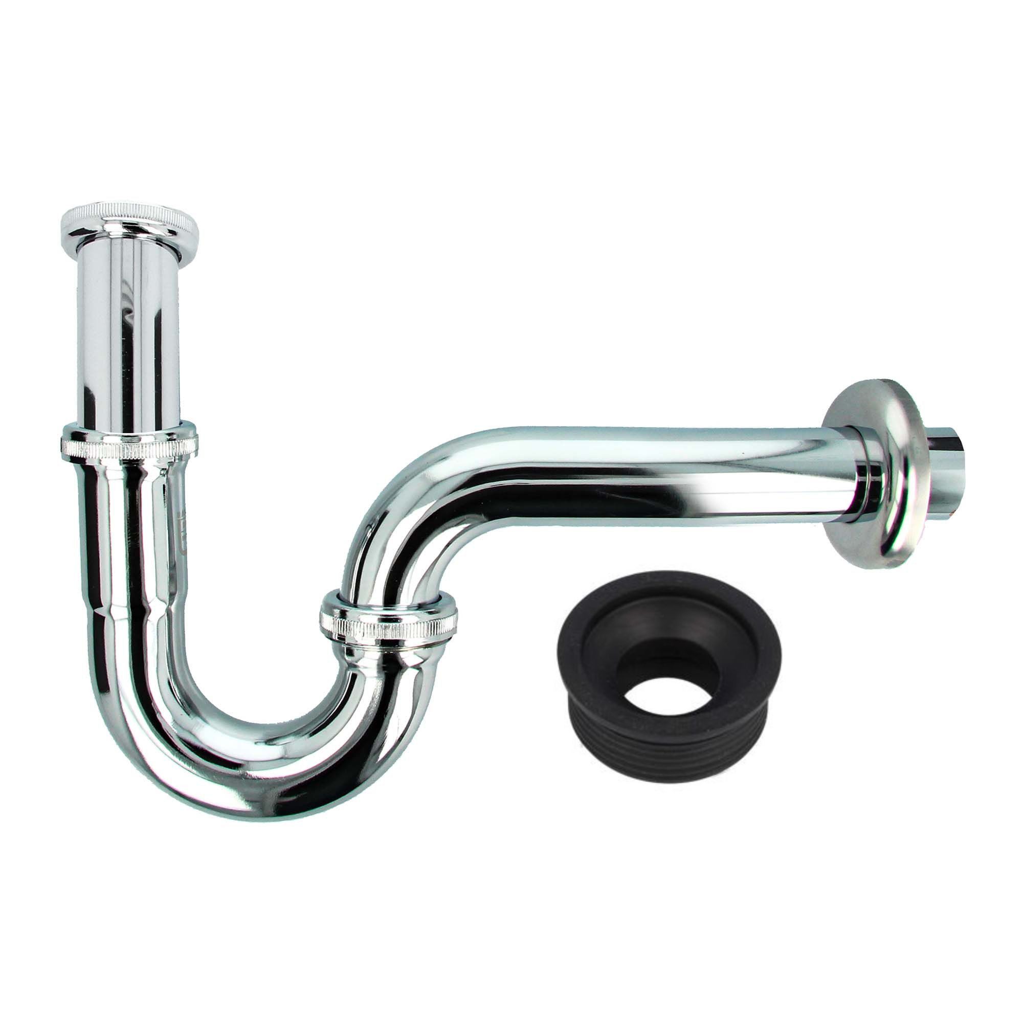 tecuro Siphon EDELSTAHL Röhrengeruchsverschluss Siphon für Waschbecken