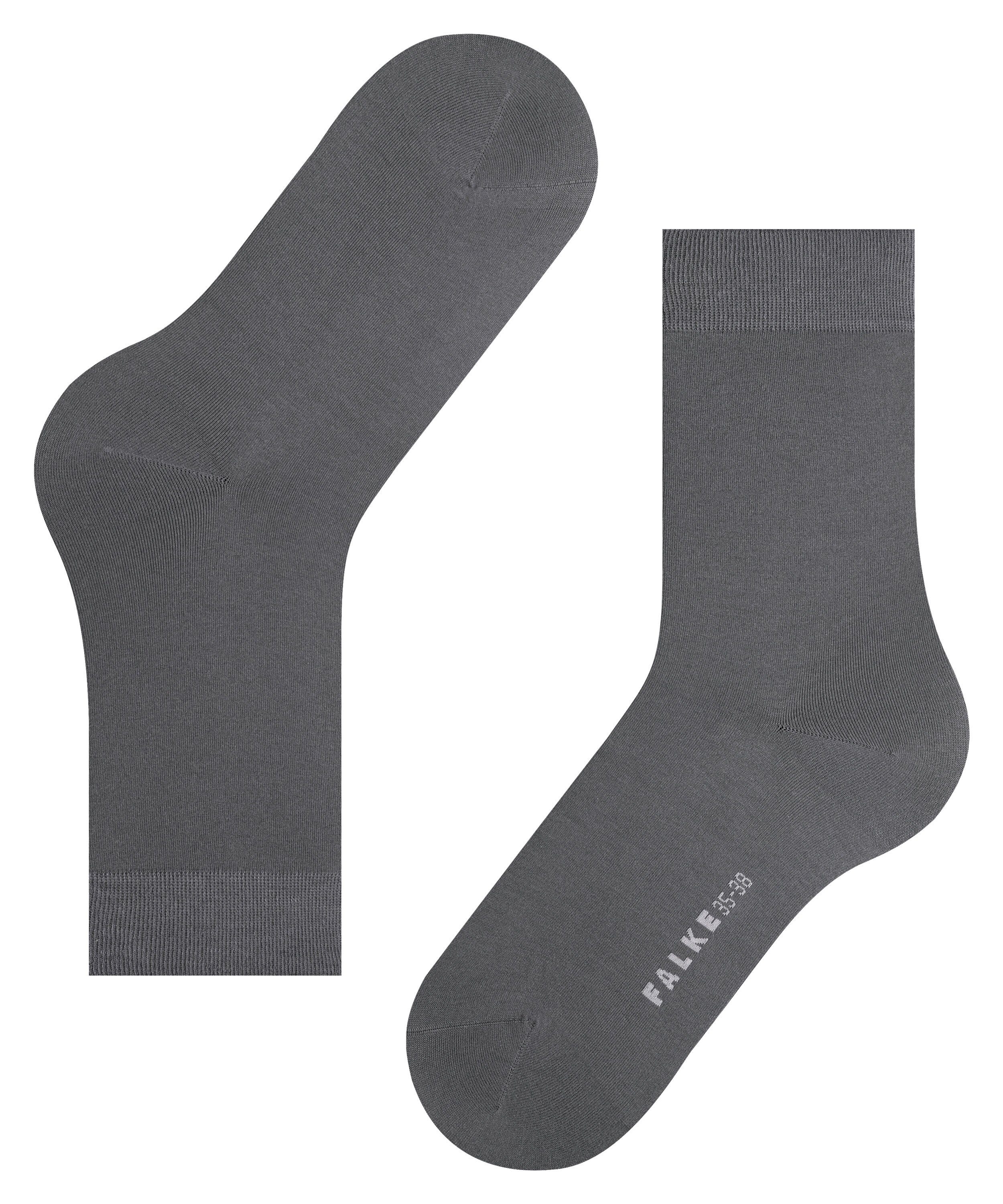 (3903) platinum FALKE Socken Cotton (1-Paar) Touch