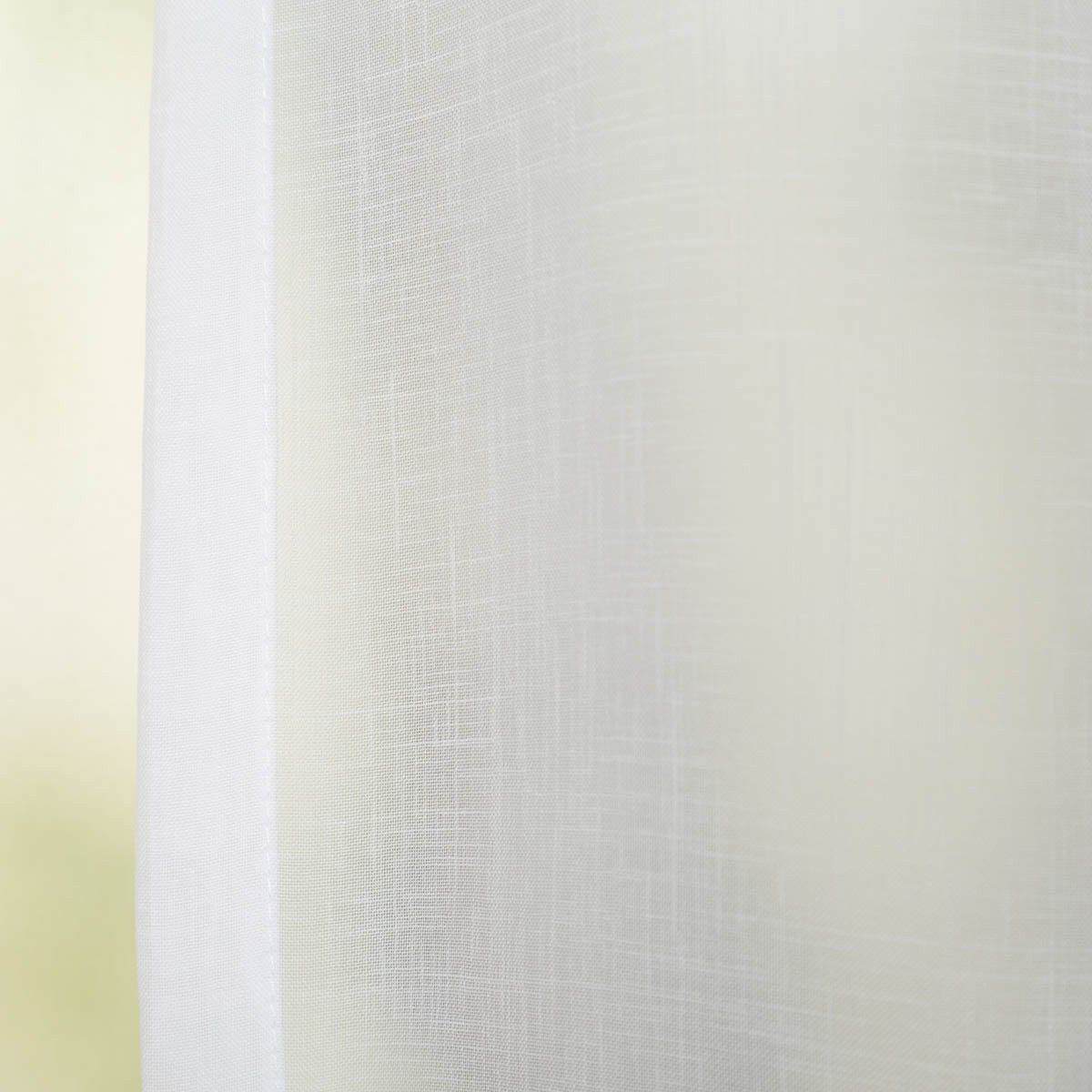 SCHÖNER LEBEN. Scheibengardine Scheibengardine Meterware mit Ösen uni Voile weiß 75x145cm (HxB), Ösen, leicht perforiert, Voile, pflegeleicht