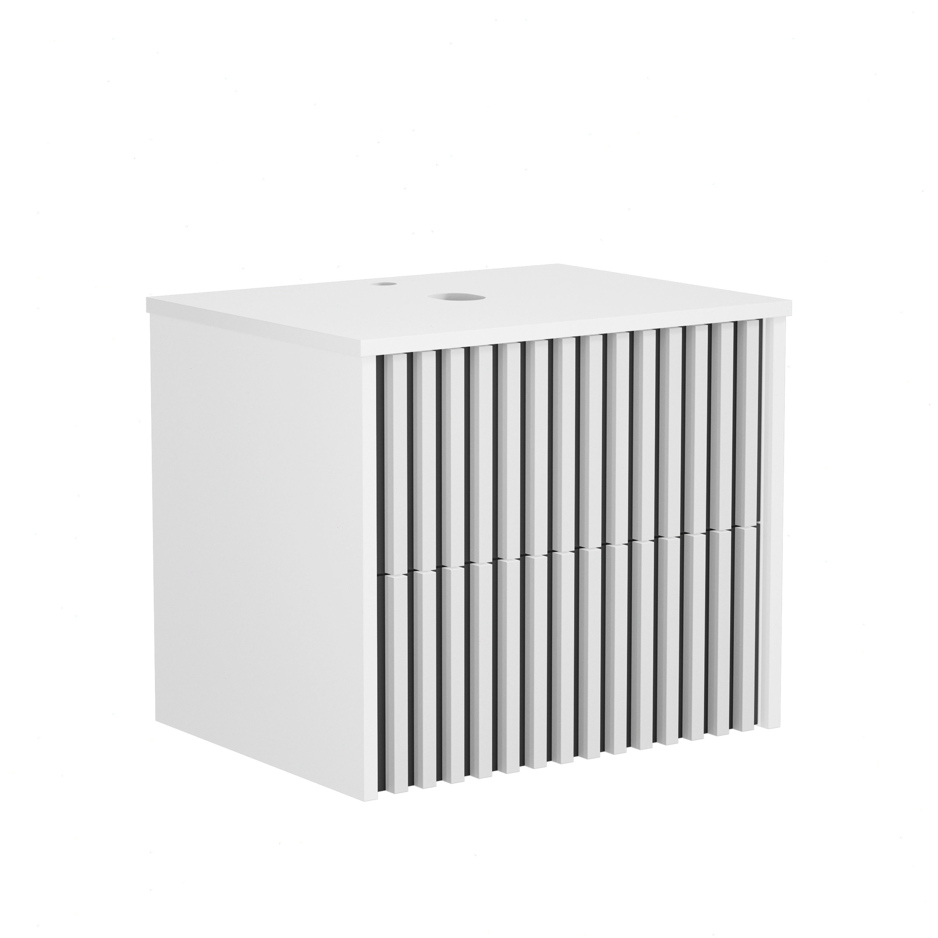 UEV Unterschrank Waschbeckenunterschrank Hängeschrank Badezimmerschrank Wandschrank (Badmöbel, Badezimmmer Schrank) Soft-close Schubladen,Waschbeckenunterschrank mit 2 Schubladen
