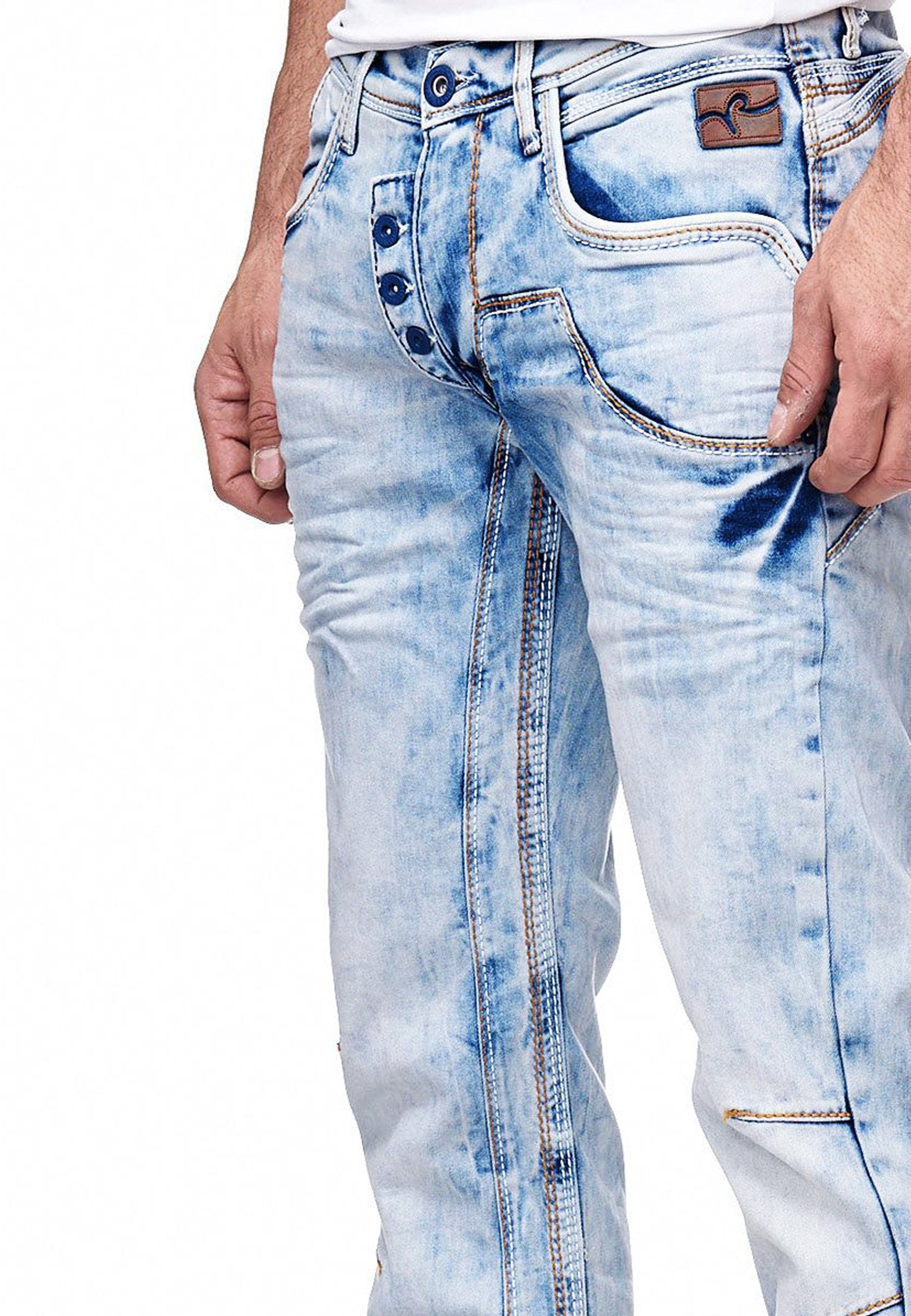 Straight-Jeans Design Neal im Rusty außergewöhnlichen