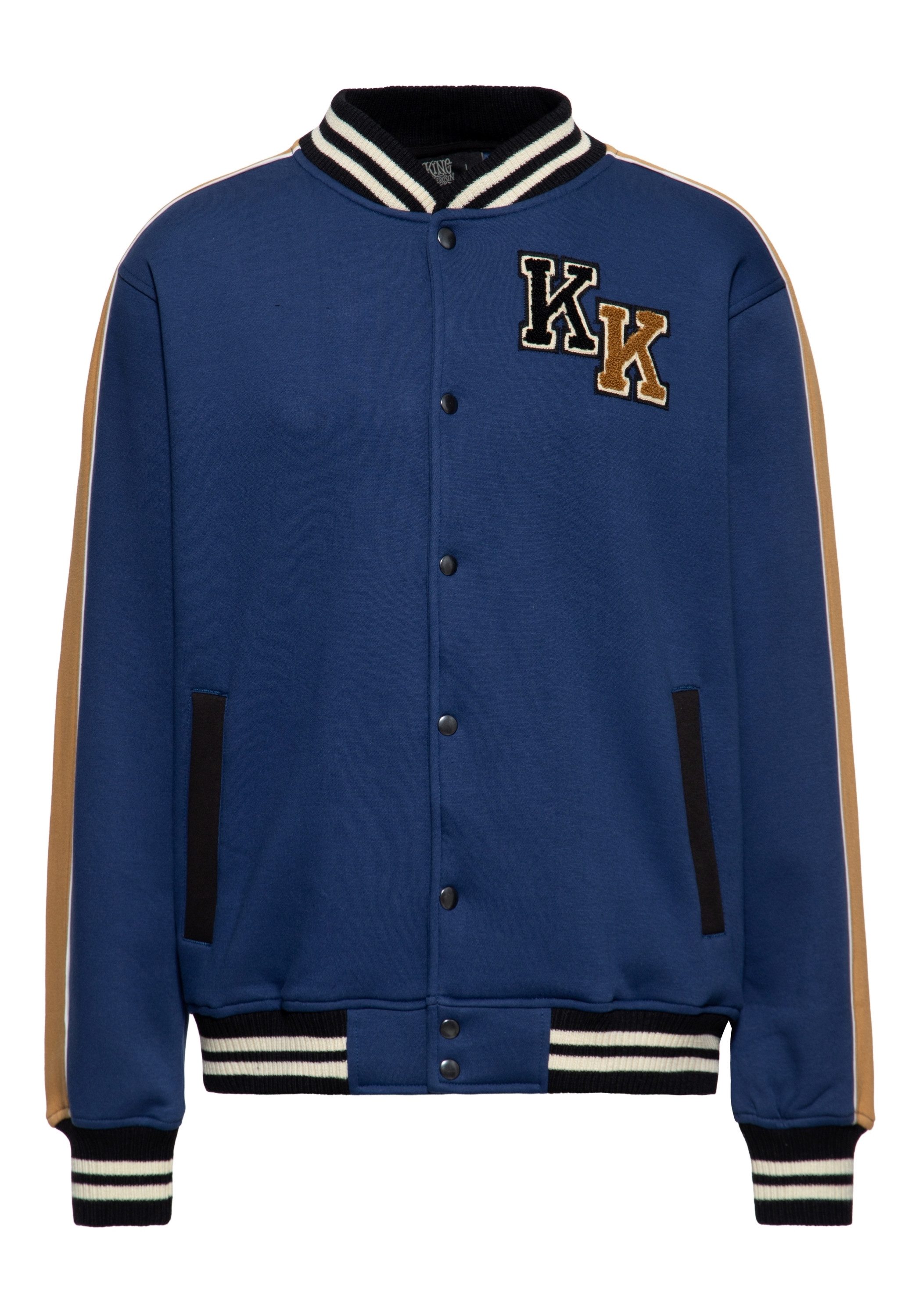 KingKerosin Collegejacke KK (1-St) mit Blockstreifen an Ärmel