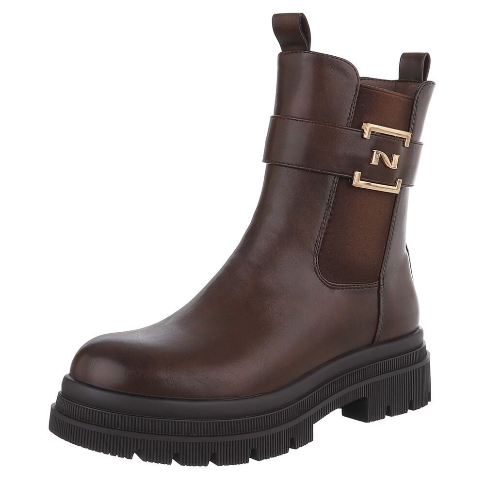 Ital-Design Moderne Damen-Stiefelette mit Schnalle für günstig online kaufen