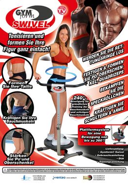 Gymform® Heimtrainer Swivel Bauchmuskelmaschine (mit Diätplan & Trainingsplan), Waist Twist & Shape, Ganzkörperdrehscheibe 240º, bis 150 kg