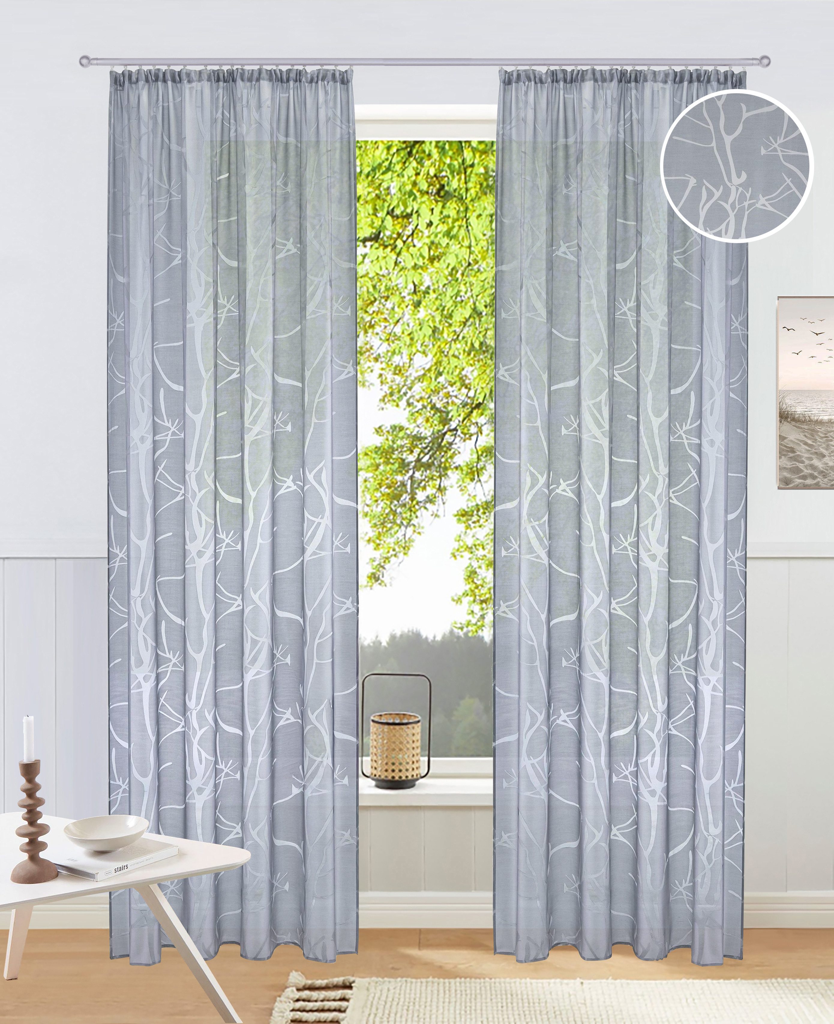 my home Gardine Anna, Kräuselband (1 günstig online kaufen