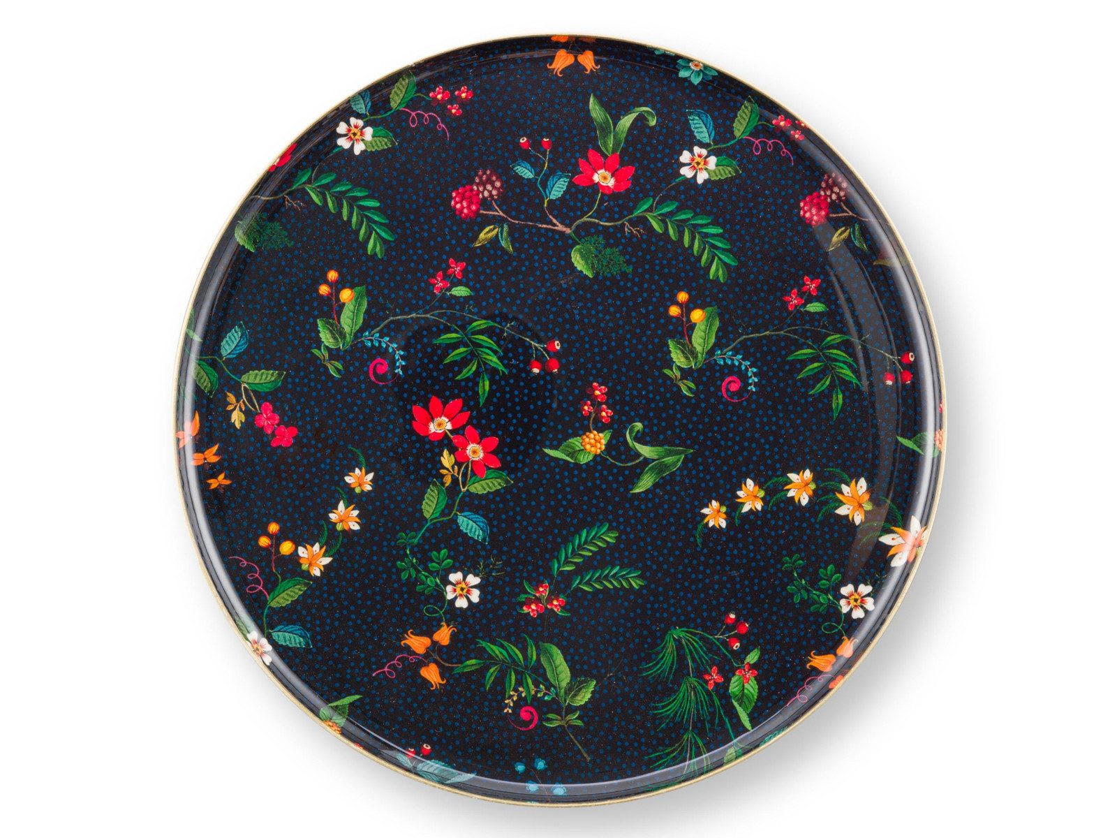 PiP Studio Tablett Berry Blues Tablett blau 24x9cm, Eisen