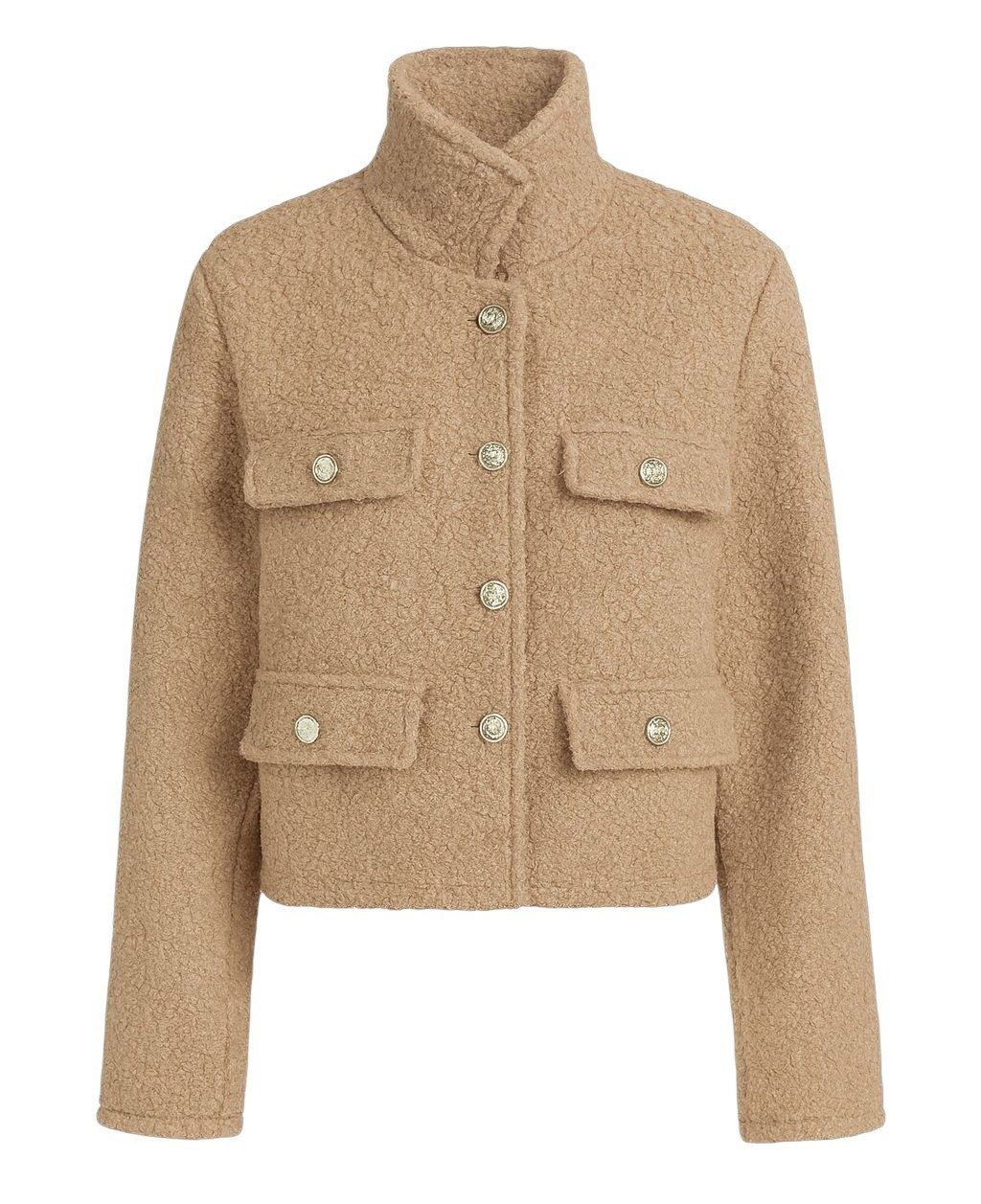Mississhop Kurzjacke Elegante Übergangsjacke in Teddy-Optik, günstig online kaufen