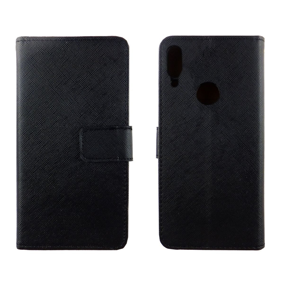 König Design Handyhülle Huawei P Smart 2019, Huawei P Smart 2019 Handyhülle Bookcover Schwarz