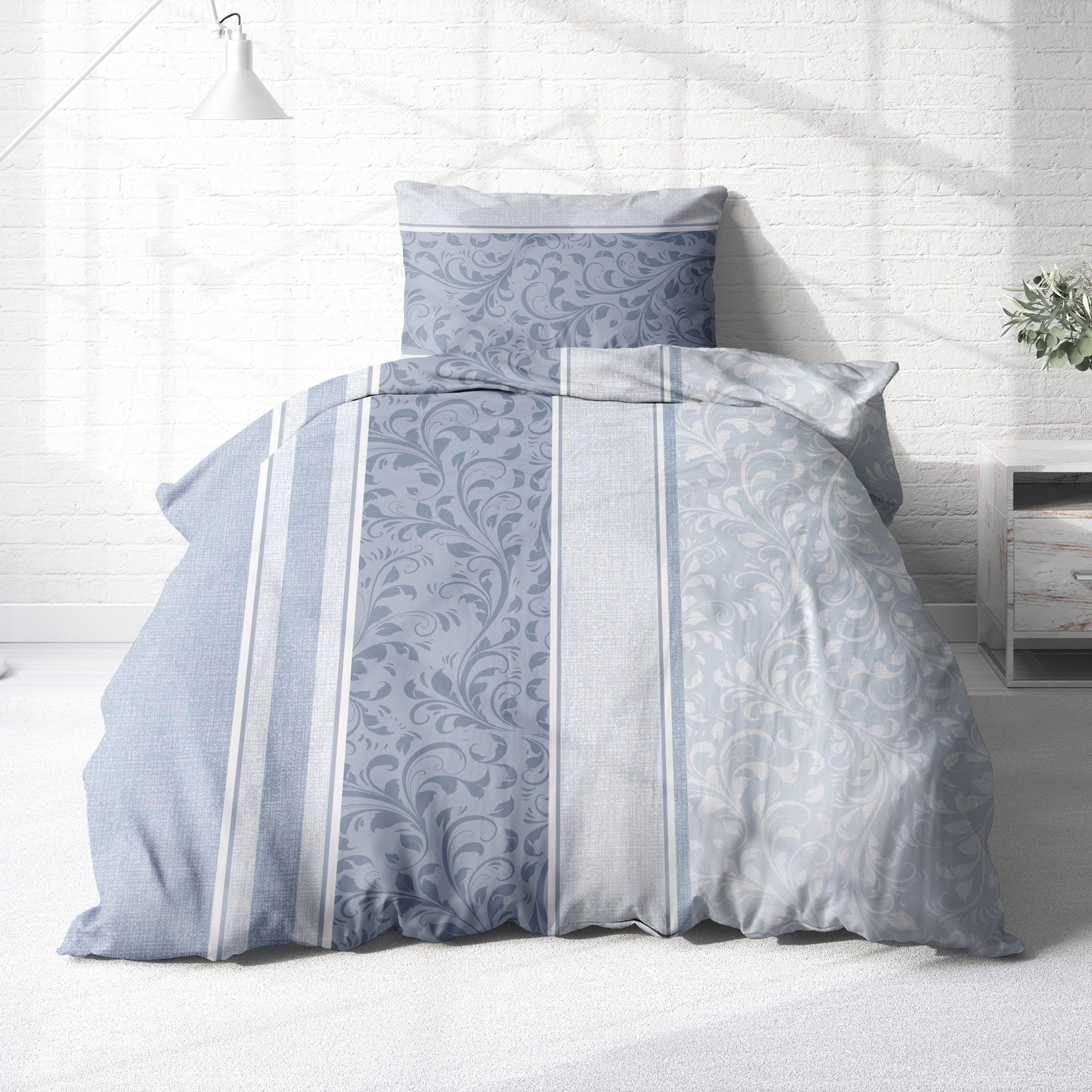 Träumschön Bettwäsche Premium Bettwäsche 135x200 - 80x80 cm Baumwolle, Rank günstig online kaufen