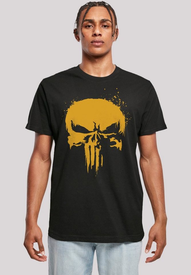 F4NT4STIC T-Shirt Marvel Punisher Gold Premium Qualität, Sehr weicher  Baumwollstoff mit hohem Tragekomfort