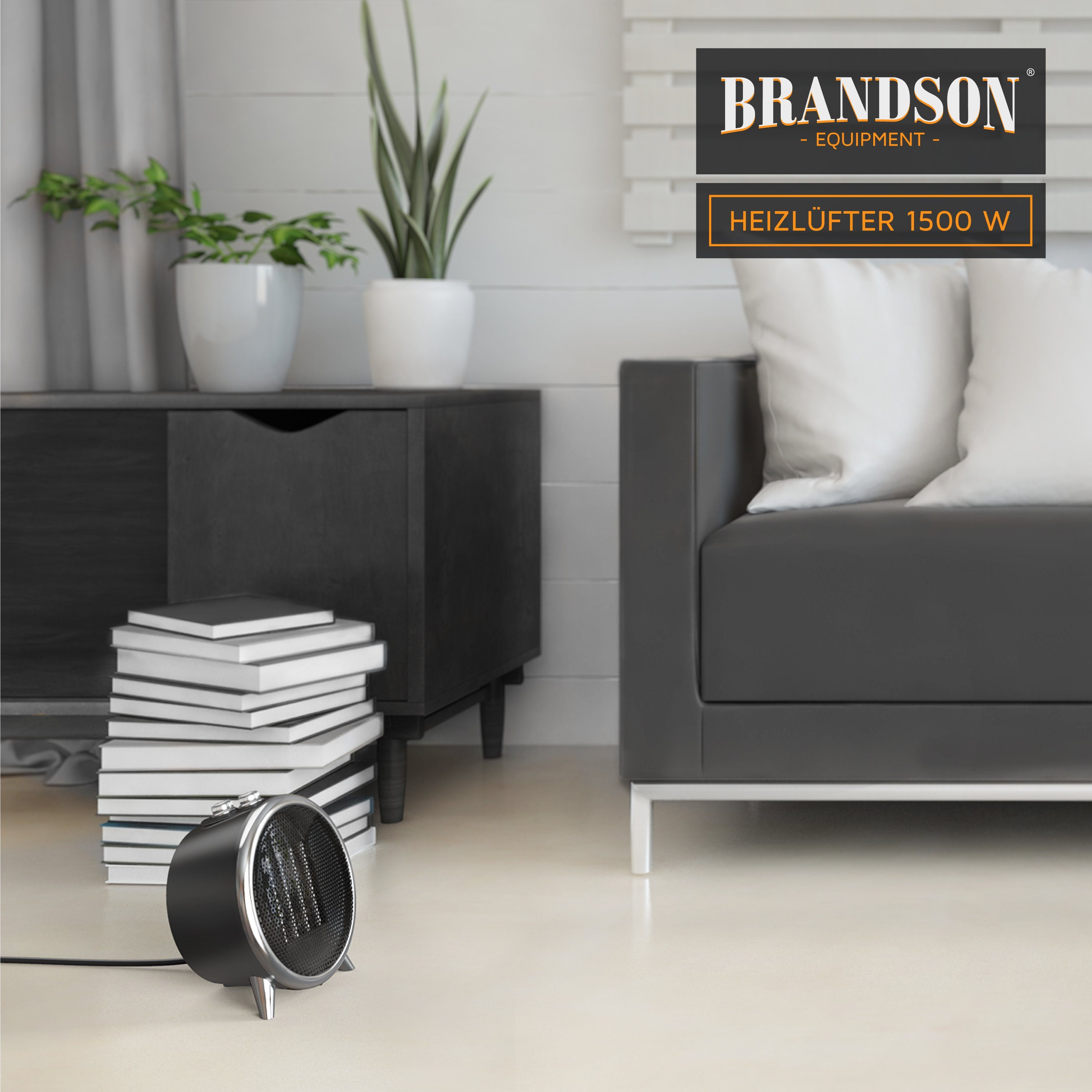Brandson Keramikheizlüfter Keramik Heizelement & Thermosicherung, Badezimmer Keramikheizgerät, 1500 W, energiesparend, 1500 W, heizt schnell und sicher dank Umk – Bild 5 von 5