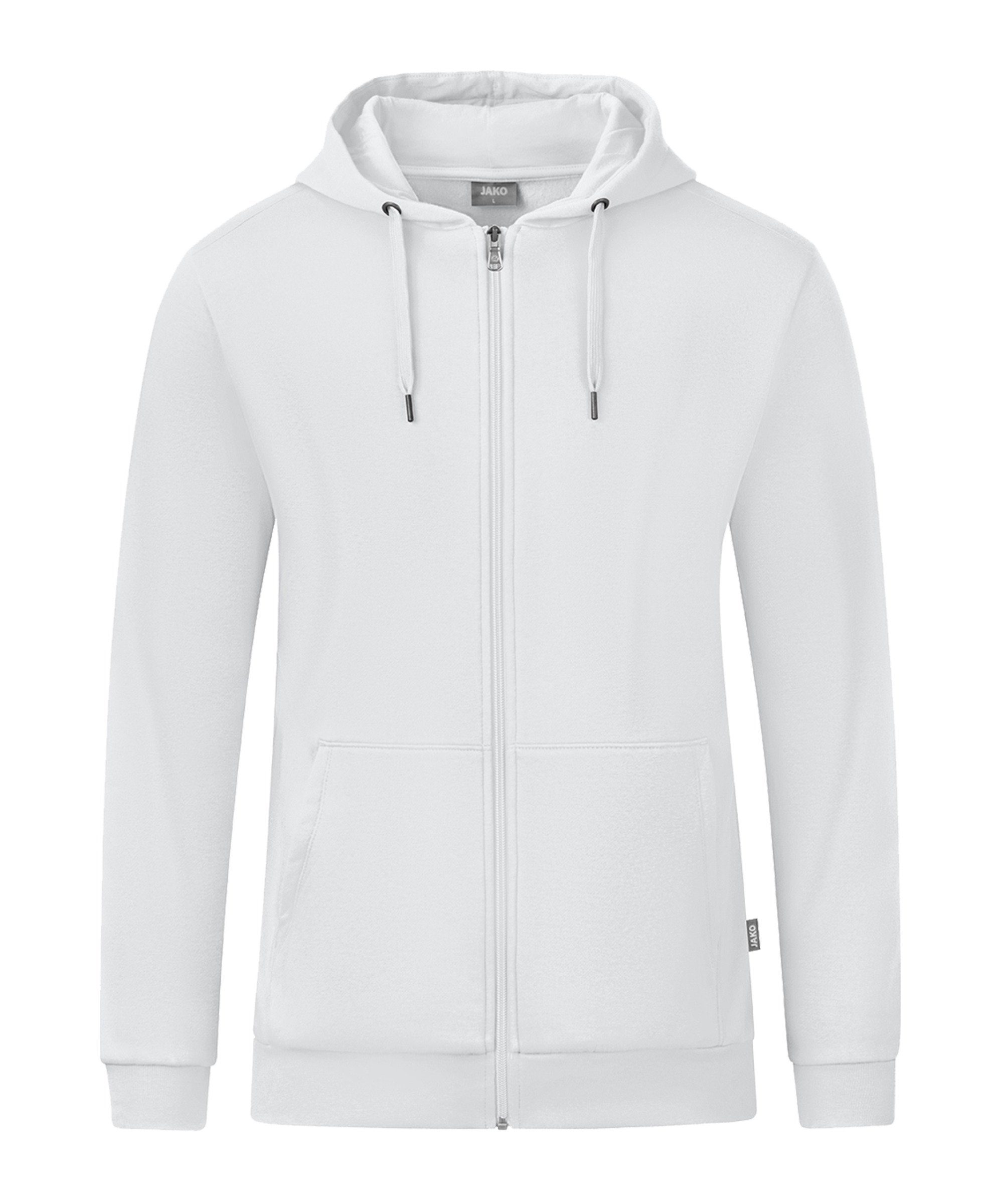 Jako Sweatjacke Organic Kapuzenjacke weiss