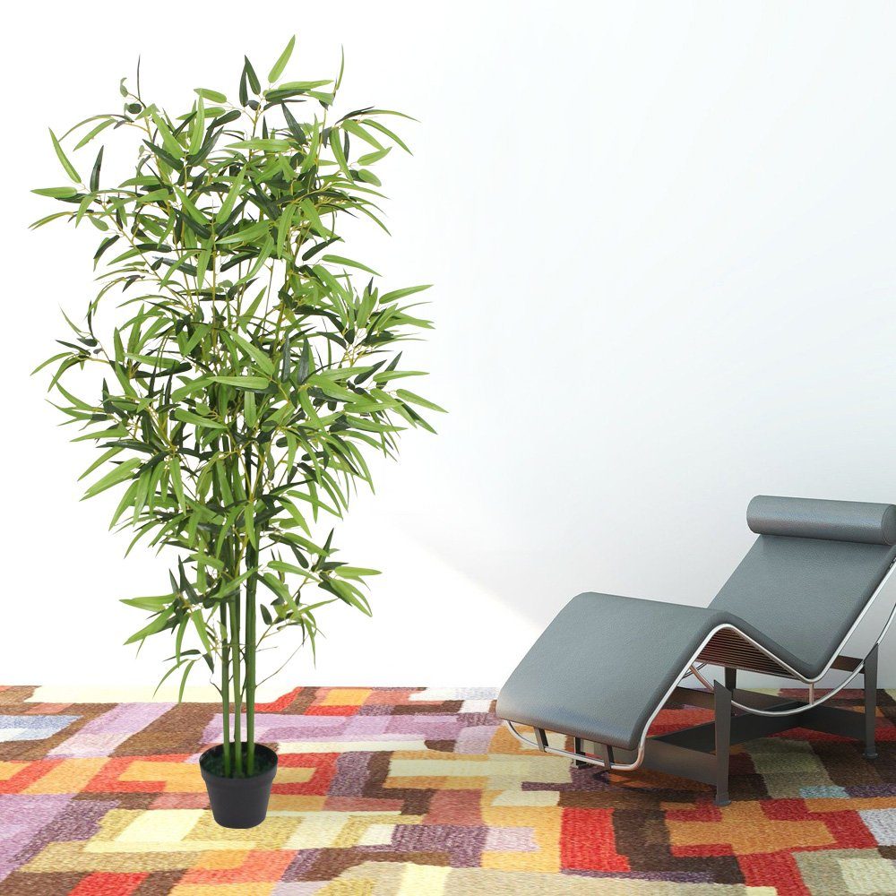 Künstliche Decovego Kunstpflanze Pflanze Decovego, Bambus 150cm Kunstpflanze
