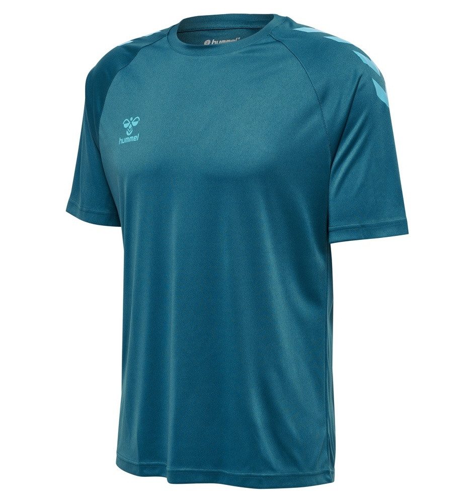 hummel T-Shirt hmlCORE XK Core Poly (Interlock-Stoff) Kurzarm coralblau Herren