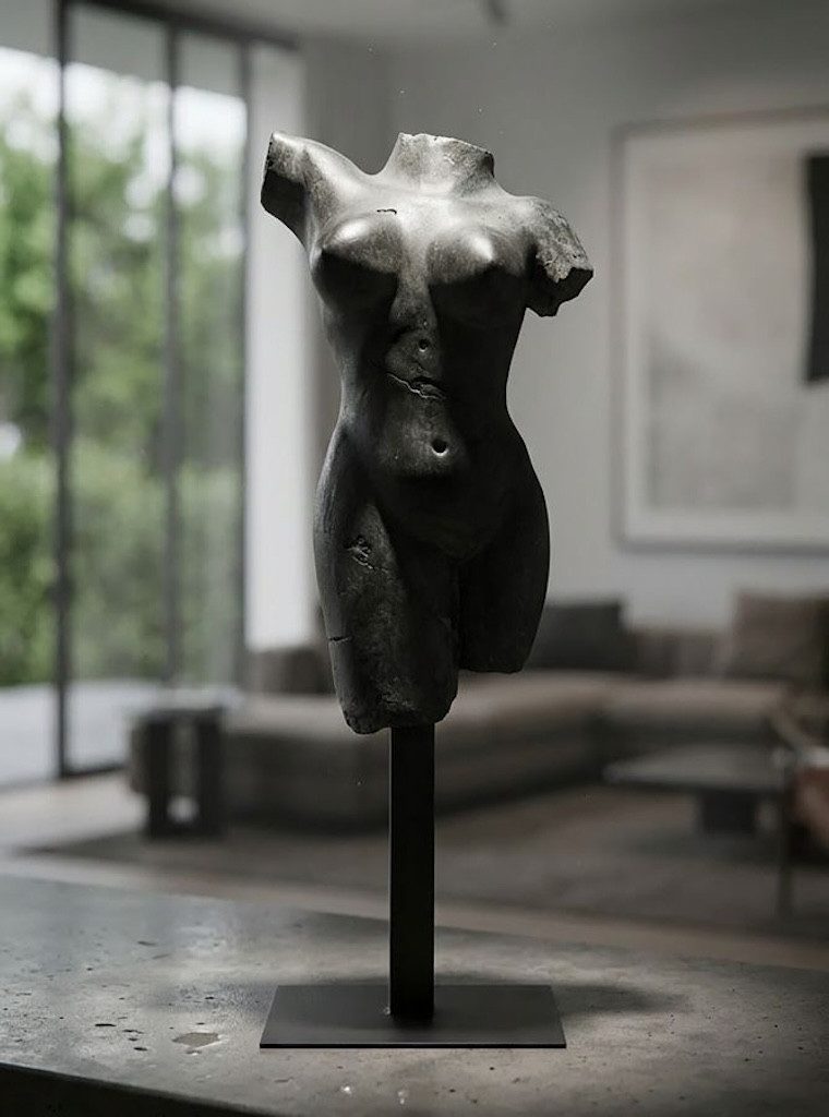 MF Skulptur Noiréa Women Torso Skulptur auf Standfuß modern schwarz 50 cm (1 St)