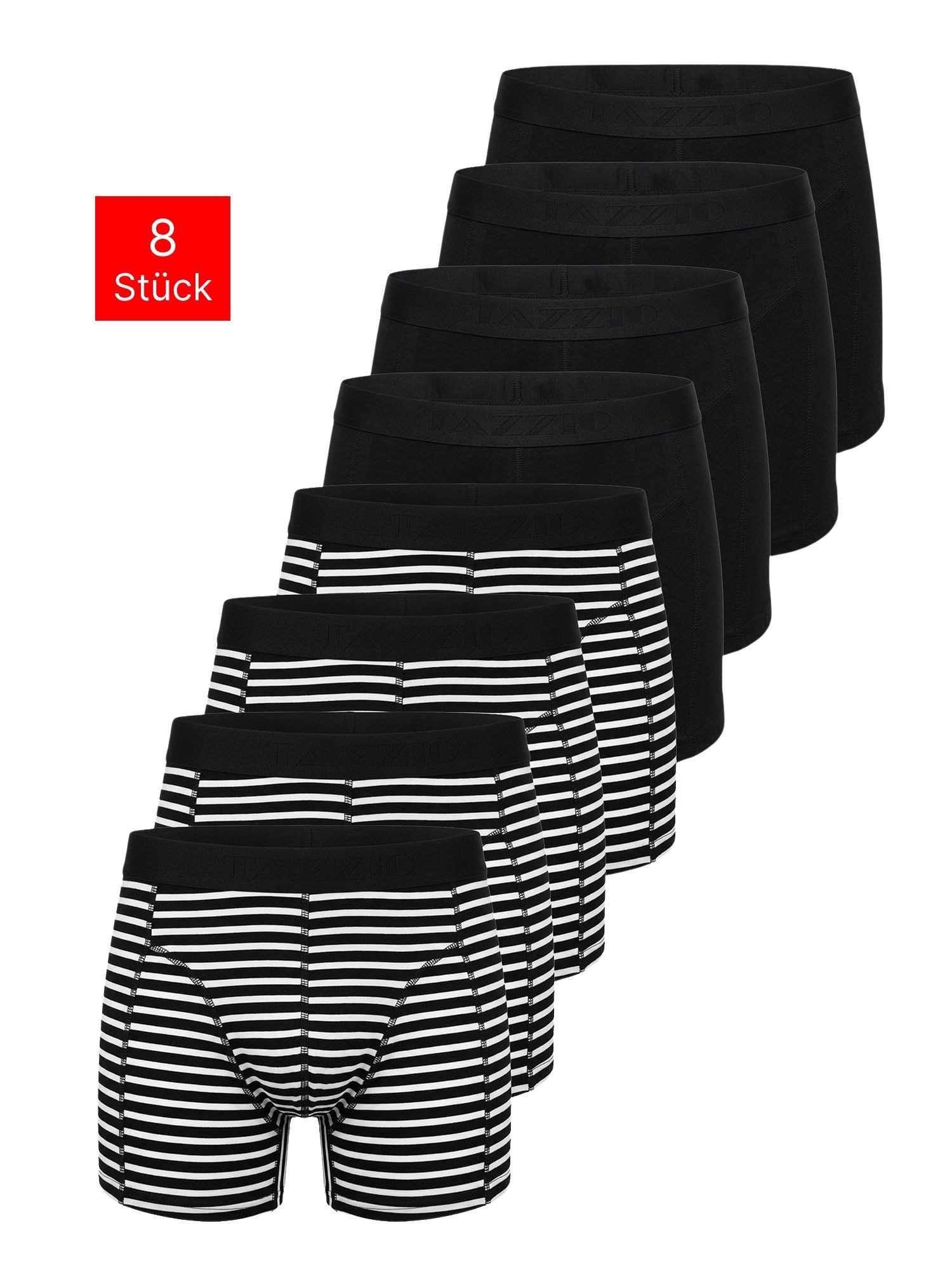 Tazzio Boxershorts 8er SET (Packung, 8-St., 8er-Pack) Unterwäsche Unterhosen Männer Retroshorts