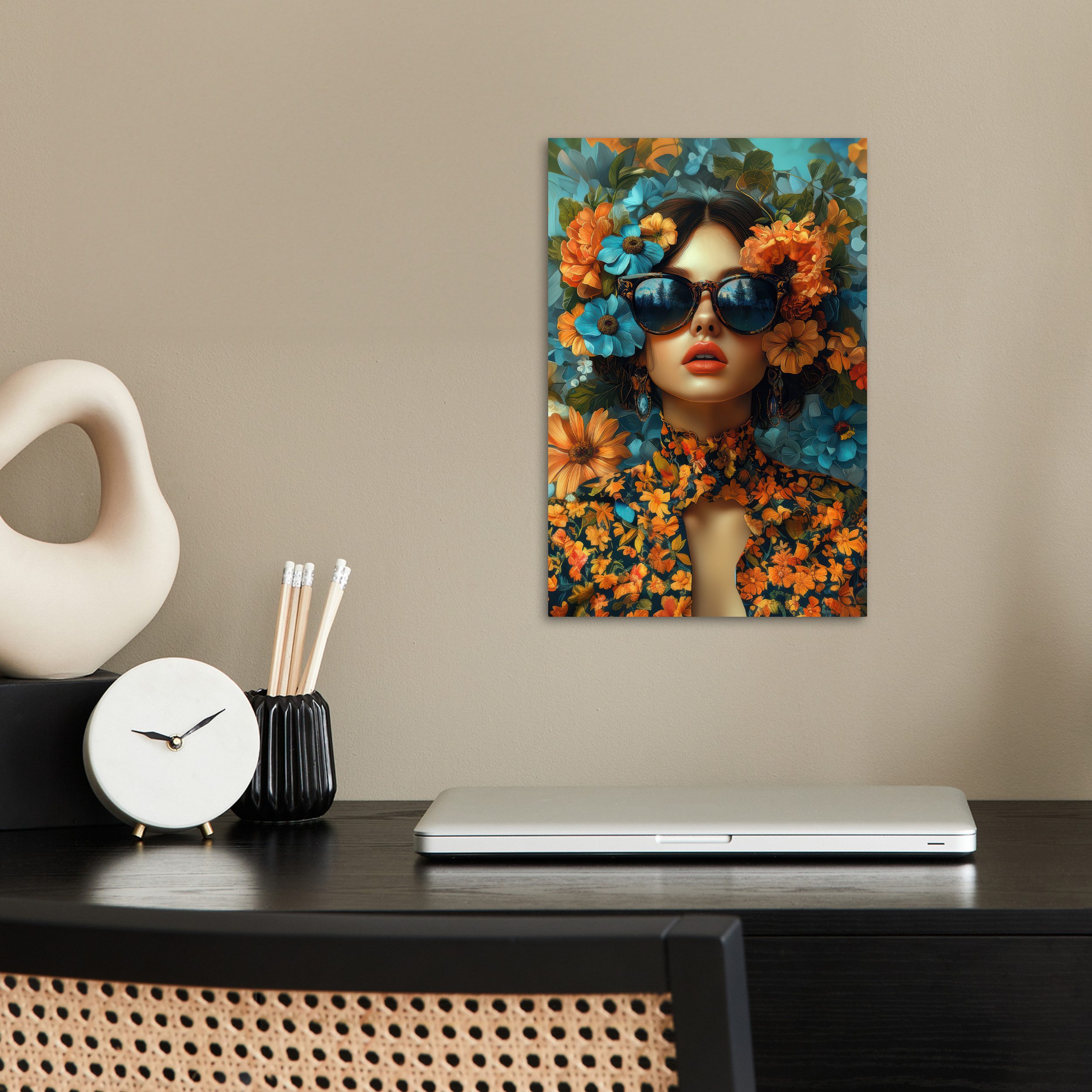 MuchoWow Poster Frau - Blumen - günstig online kaufen