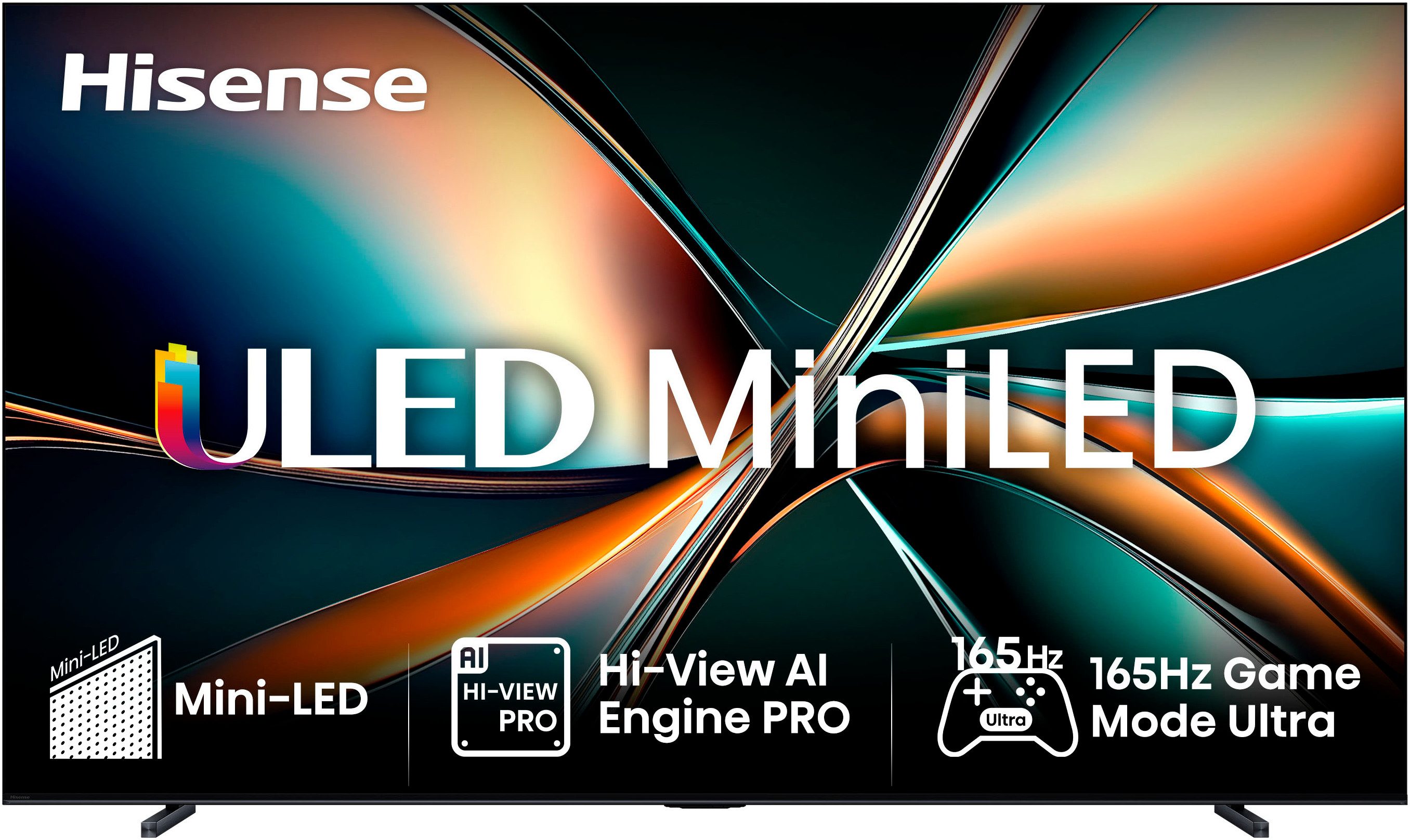 Hisense 100U7Q QLED Mini LED-Fernseher (253 cm/100 Zoll, 4K Ultra HD, Smart-TV, 4K UHD Mini LED)