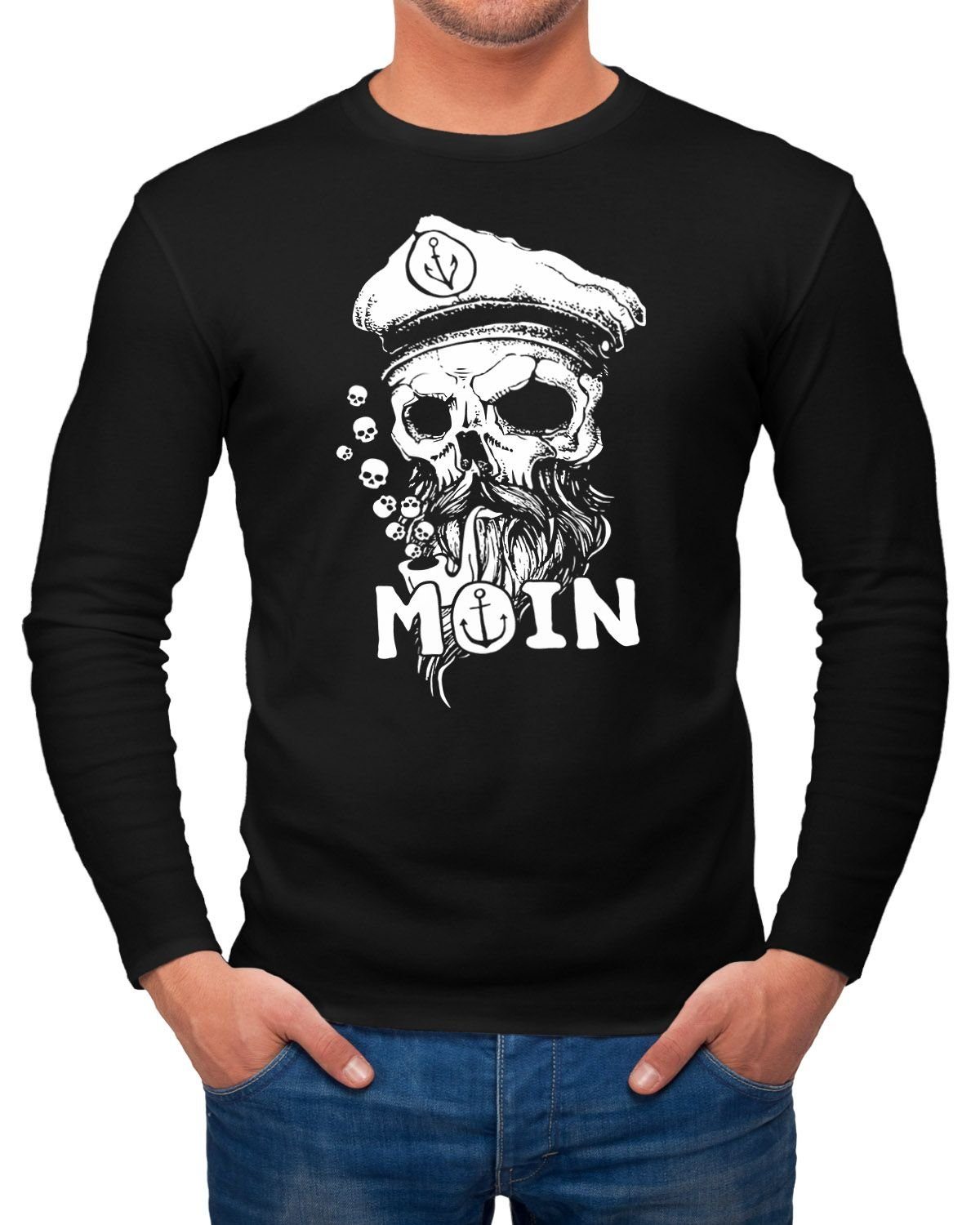 Neverless Longsleeve Herren Longsleeve Moin Kapitän günstig online kaufen