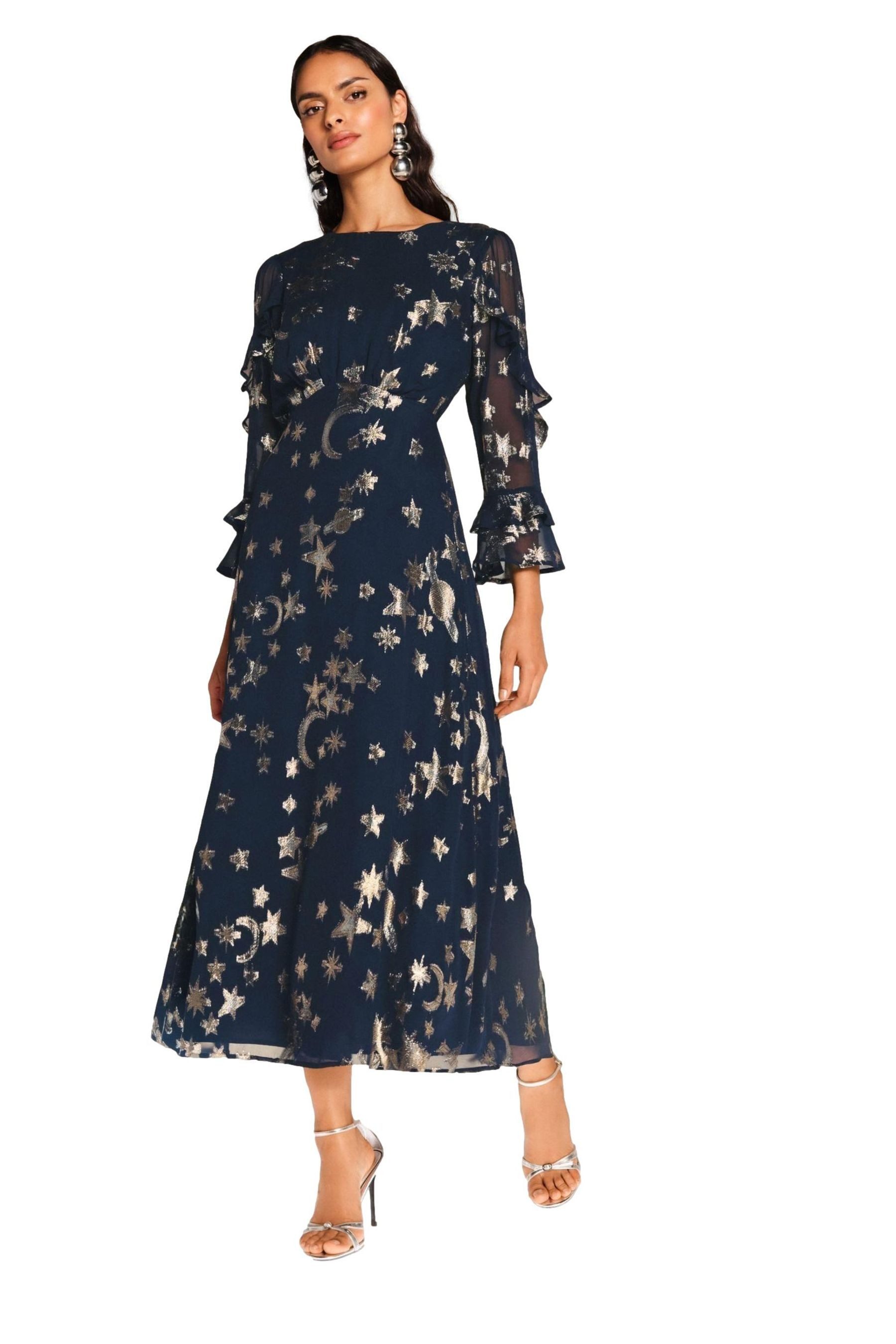 Midikleid Love & Roses Metallic-Midikleid, Regular