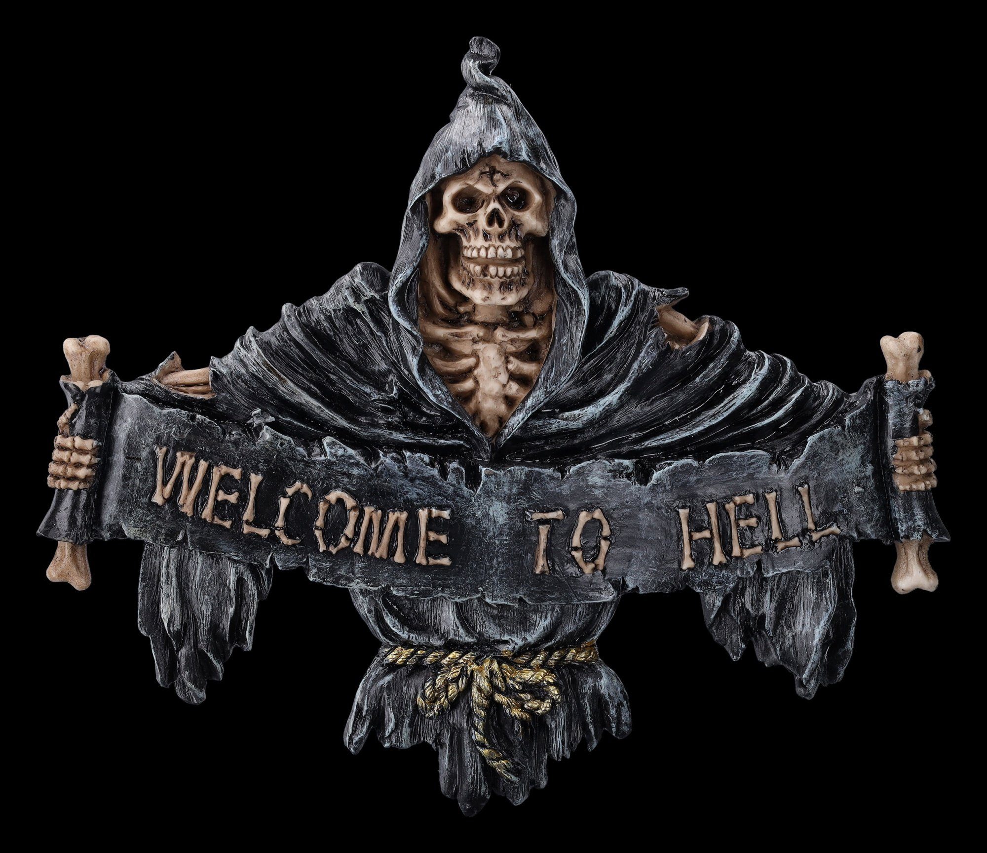 Dekoobjekt Reaper Türschild Figuren Shop Hell - Welcome Dekoobjekt - to Skelett Gothic GmbH klein