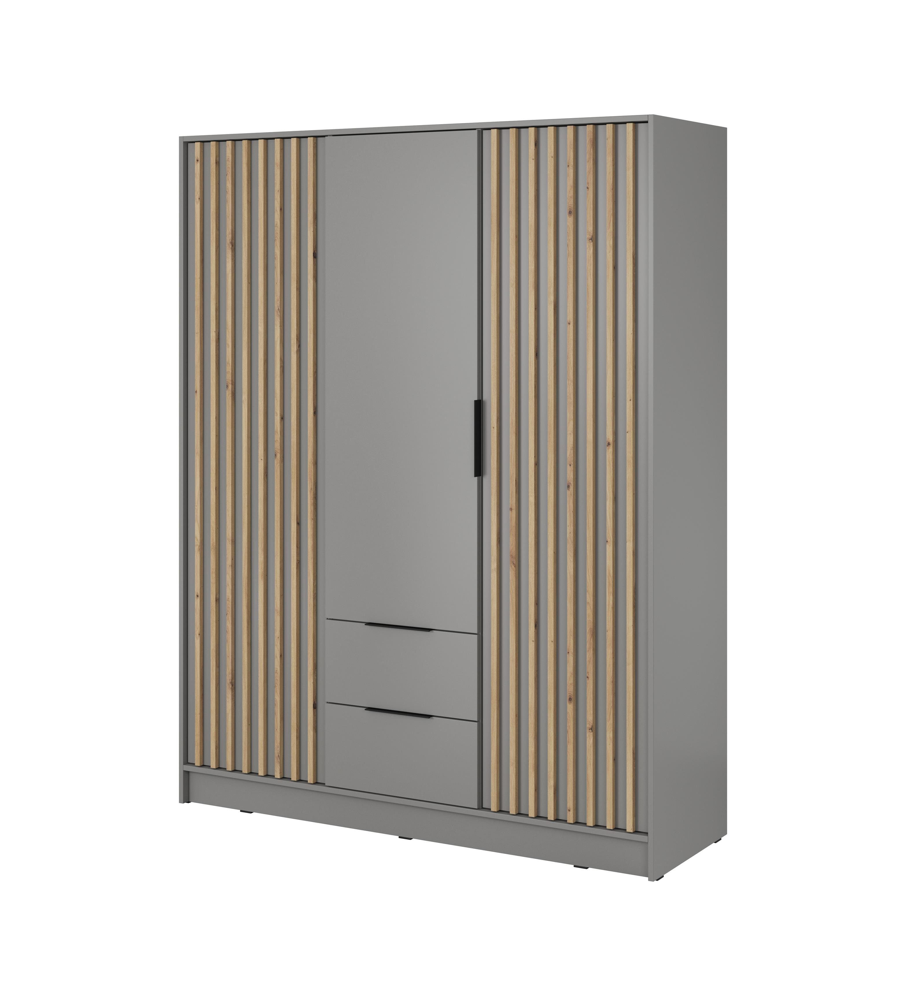 Compleo Kleiderschrank LISA Drehtürenschrank mit Lamellen, günstig online kaufen