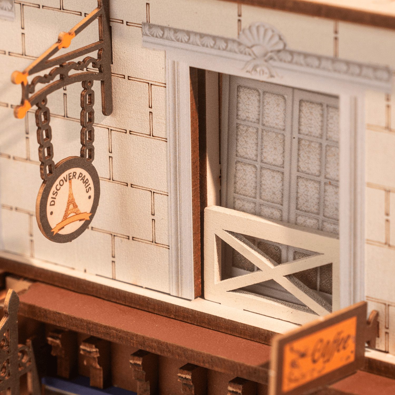 Robotime Buchstütze Arcade Dating Book Nook Diorama aus Holz, mit Beleuchtung – Bild 3 von 5