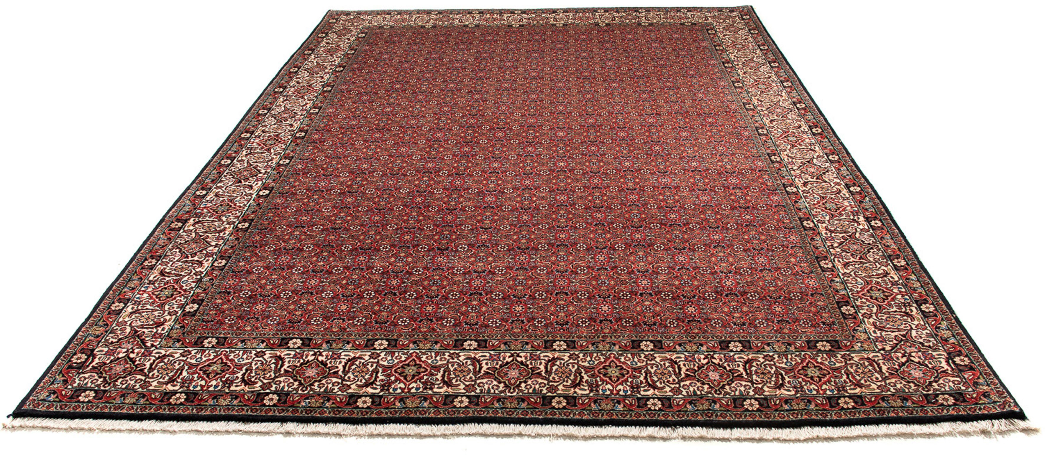 Orientteppich Perser - Bidjar - 307 x 208 cm - dunkelrot, morgenland, rechteckig, Höhe: 15 mm, Wohnzimmer, Handgeknüpft, Einzelstück mit Zertifikat