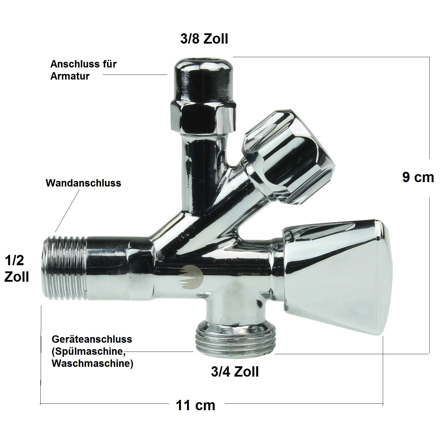 Sanixa Geräteventil Geräteventil Kombi-Eckventil Anschluss-Ventil Waschmasc günstig online kaufen
