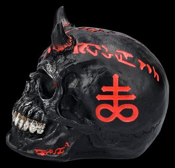 Figuren Shop GmbH Dekofigur Totenkopf Teufel - Infernal Skull - James Ryman - Gothic Dekofigur