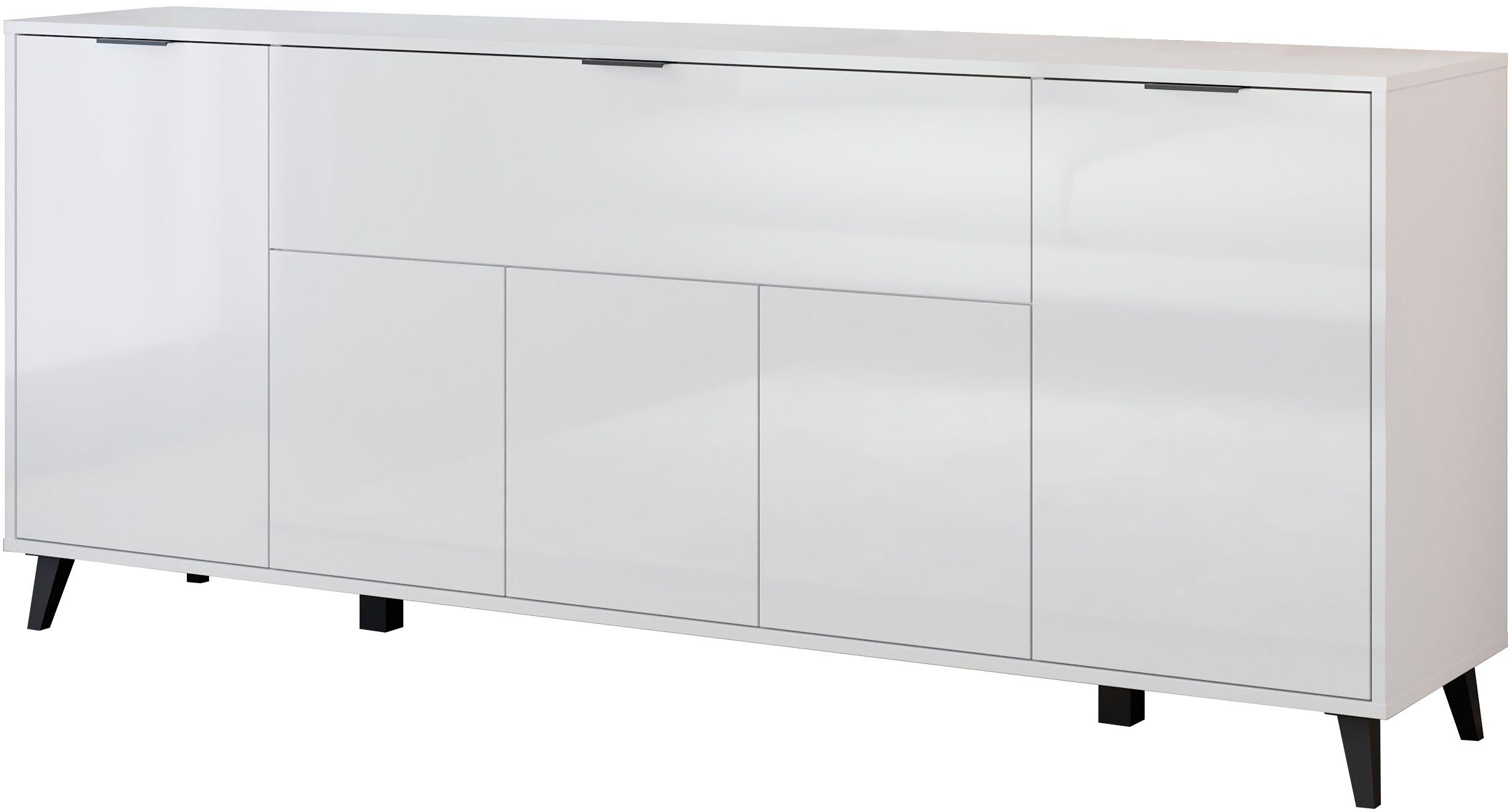 OTTO home Sideboard OSLO – Modernes Stauraummöbel mit unterschiedlichen Öffnungssystemen, Verstellbare Böden und hohe Füße für mehr Komfort im Alltag