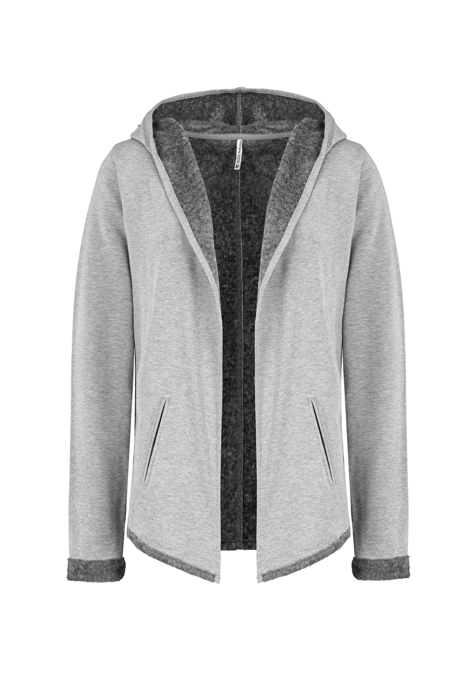SUBLEVEL Cardigan Damen Langer Sweat Cardigan im Basic Style