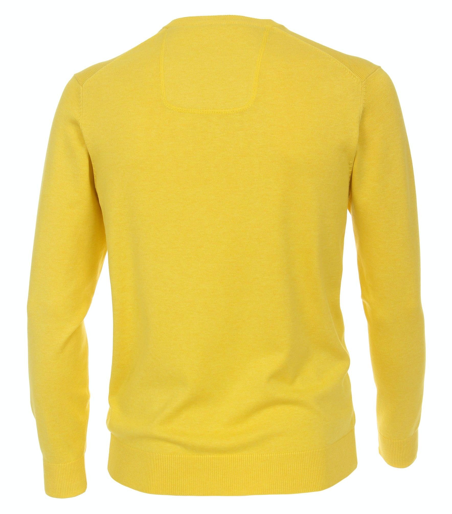 (536) 004430 CASAMODA V-Ausschnitt-Pullover gelb PIMA-Baumwolle