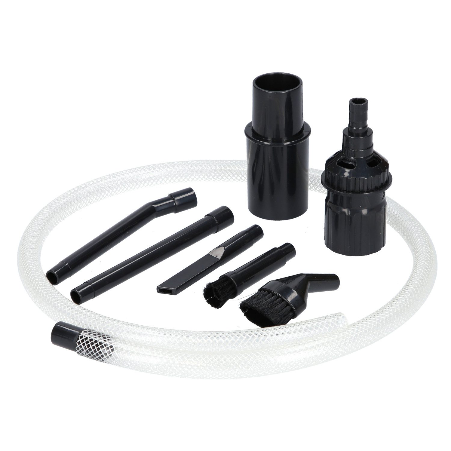 McFilter Staubsaugerdüsen-Set 8-teilig, Zubehör für alle Geräte mit Anschlussdurchmesser 32mm und 35mm, Pinseldüsen, Fugendüsen, Schlauchverlängerung
