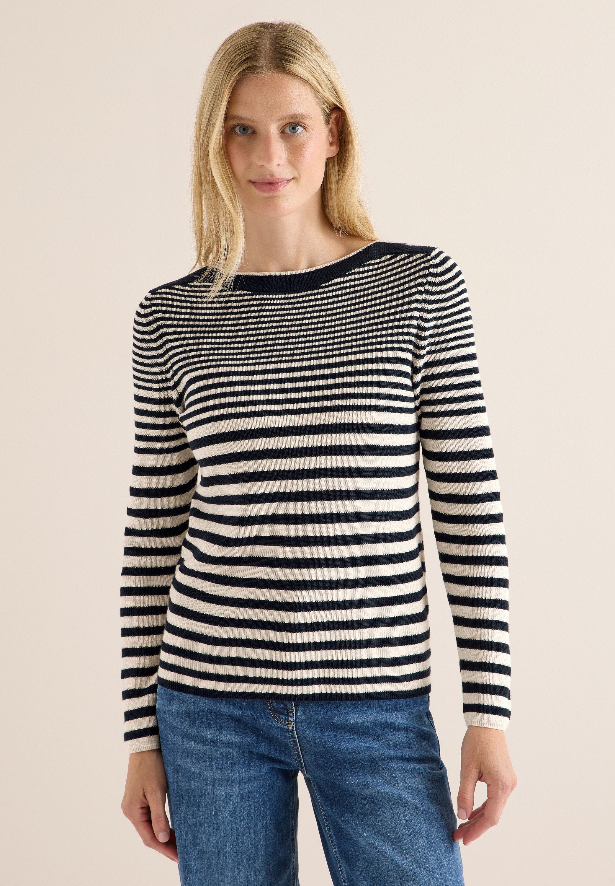 CECIL Strickpullover aus reiner Baumwolle