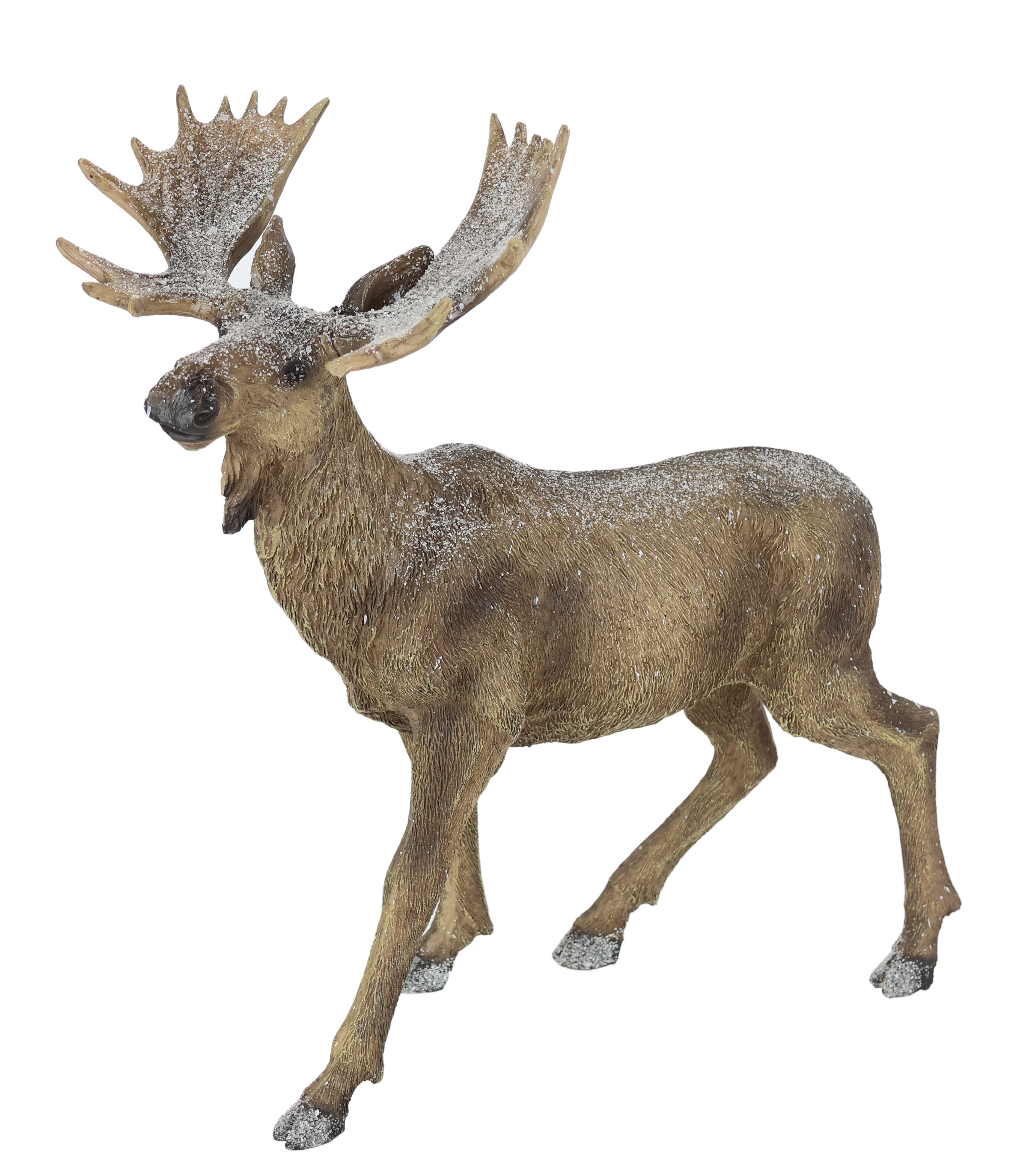 I.GE.A. Tierfigur Elch Figur beschneit (1 St), Rentier Dekofiguren Skulptur günstig online kaufen