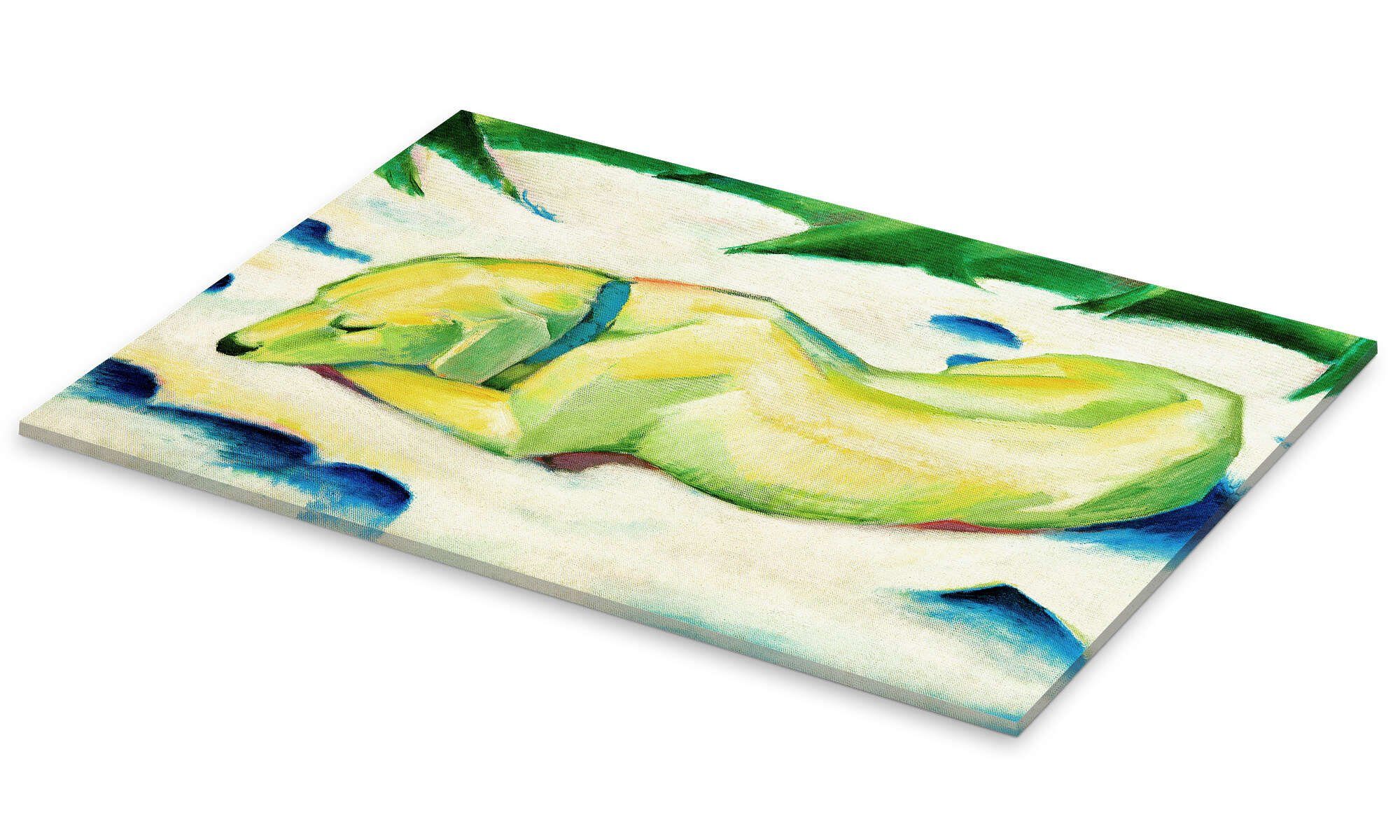 Posterlounge Poster Franz Marc, Liegender Hund günstig online kaufen