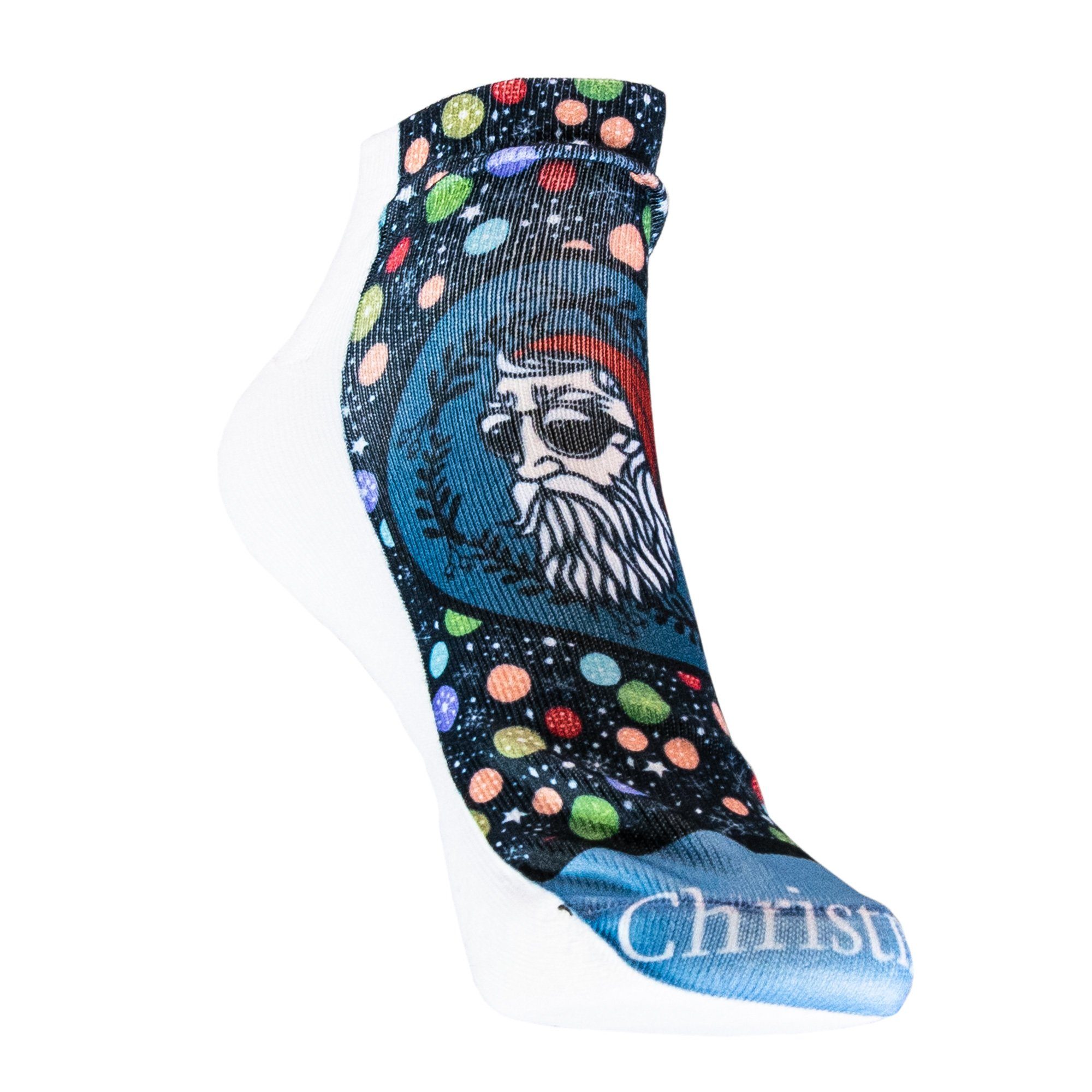cosey Sneakersocken 1 Paar Sneaker-Weihnachts-Socken – Einheits-Größe 33-40 Weichnachtsmann