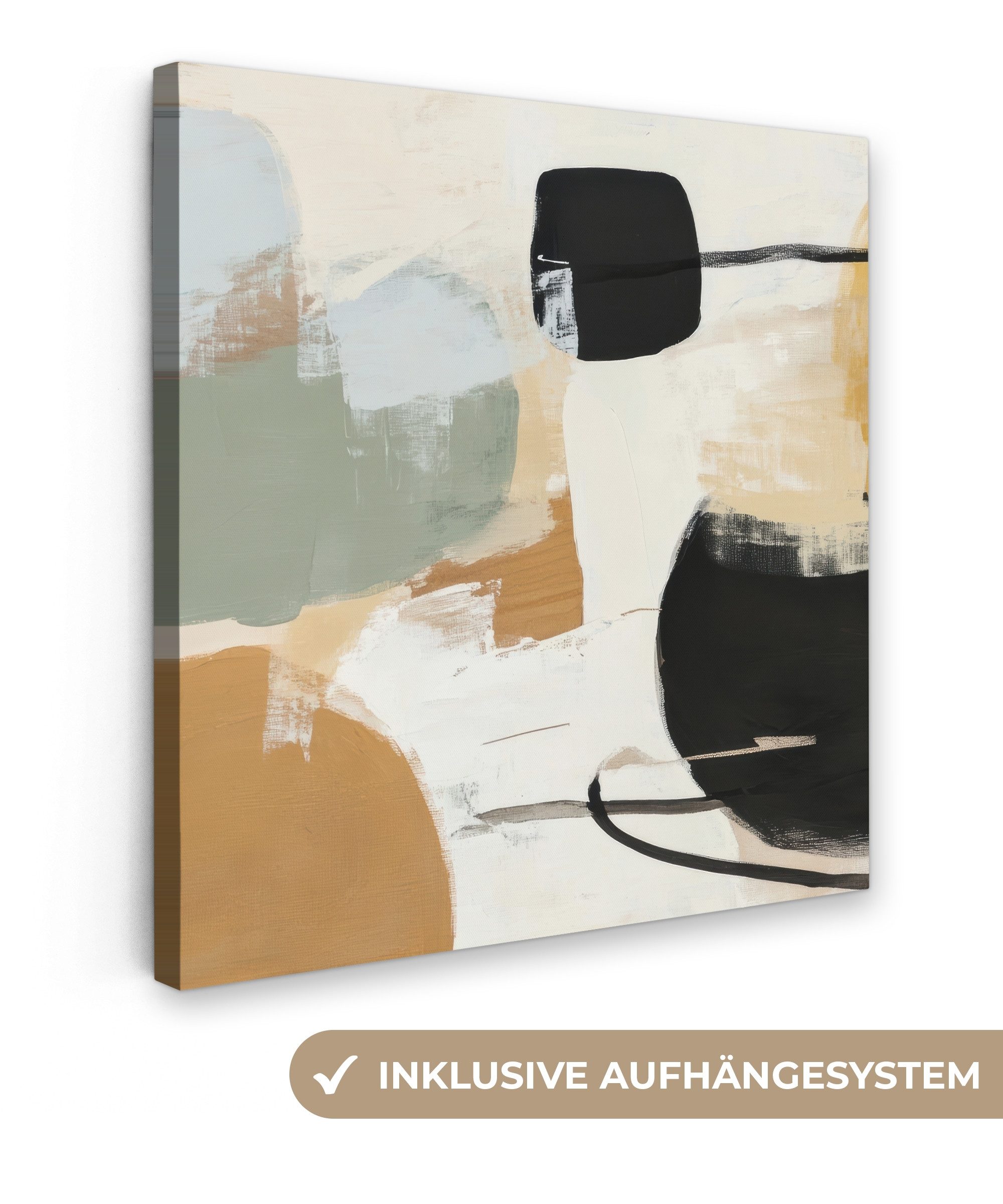 OneMillionCanvasses® Leinwandbild Farbe - Abstrakt - Farben, Fotodruck (1 St), Wandbild, Deko Schlafzimmer Wohnzimmer Flur 20x20 cm