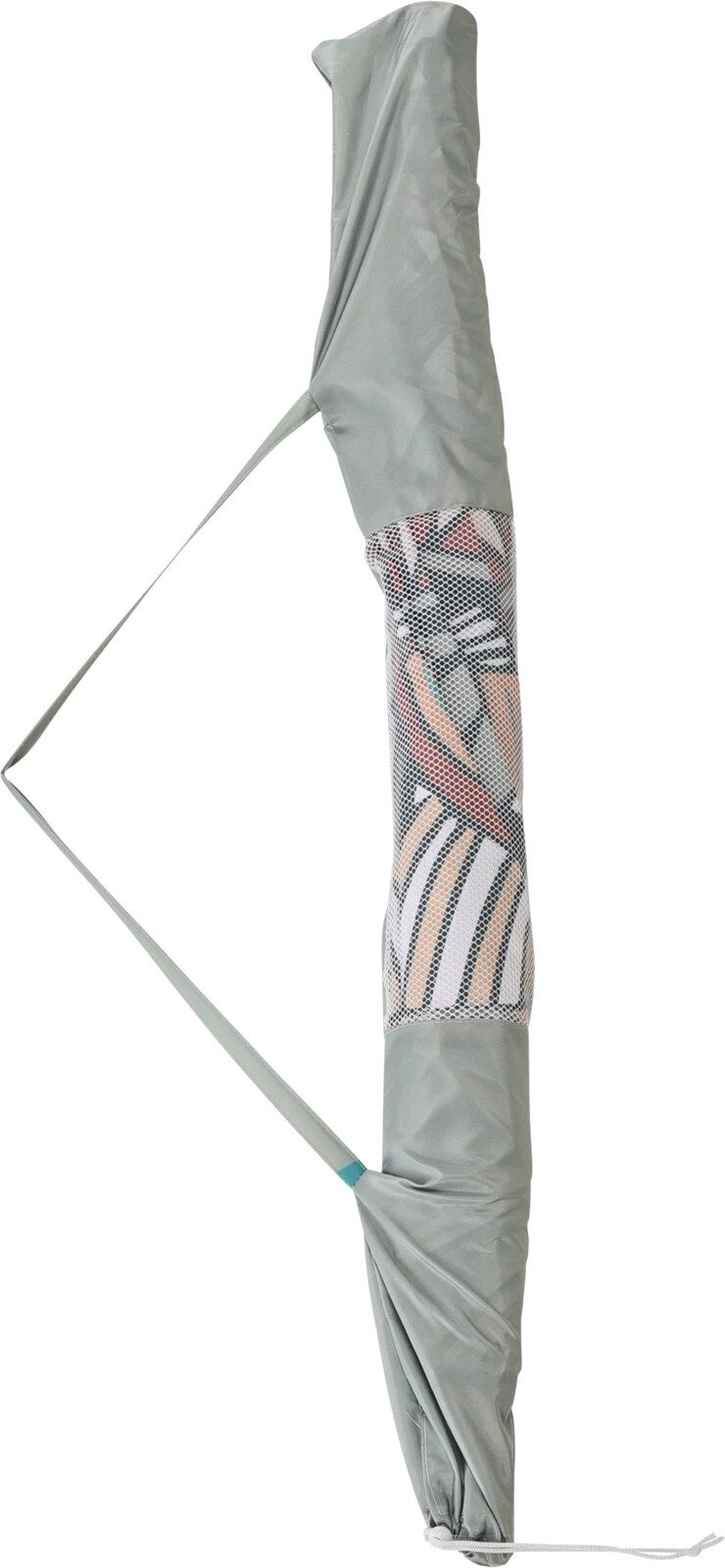 Meinposten Sonnenschirm Strandschirm Marrakesch grau UV 50+ Knickbar 180 cm inkl. Schutzhülle, abknickbar – Bild 4 von 4